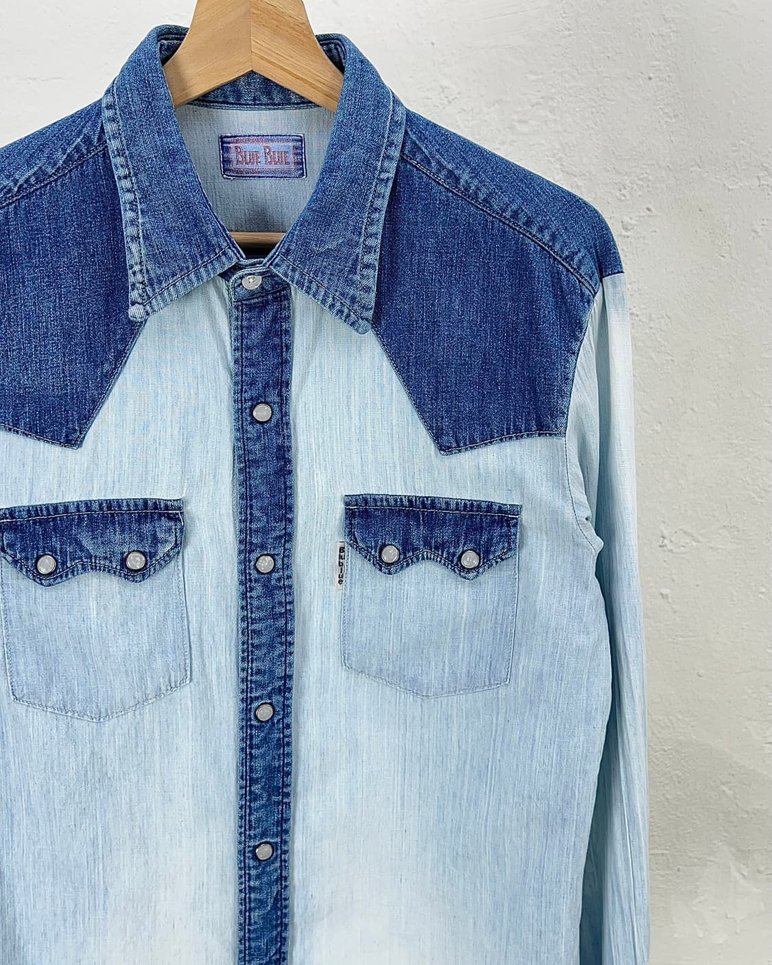 블루 블루 재팬 스냅 맥 파이 데님 웨스턴 셔츠 상품이미지3