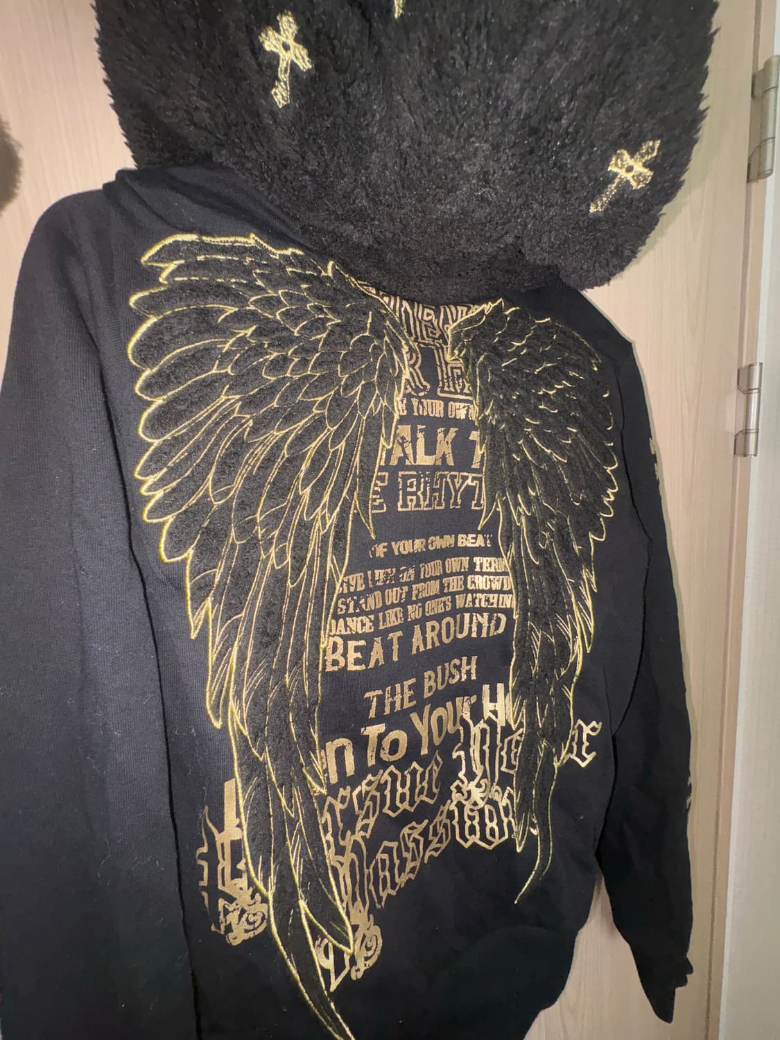 빈티지 오네갸루 y2k 십자가 고스 펑크 후드집업 상품이미지4