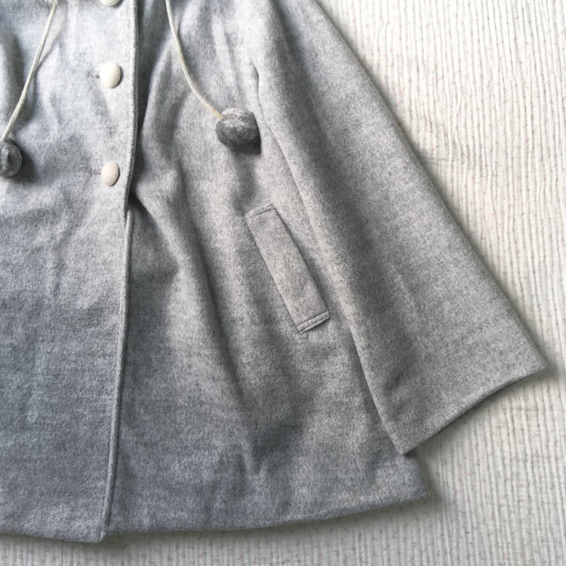 JPN/ 후드코트 모리걸후드코트 폼폼이코트 모리룩 후드퍼코트 케이프코트  상품이미지9