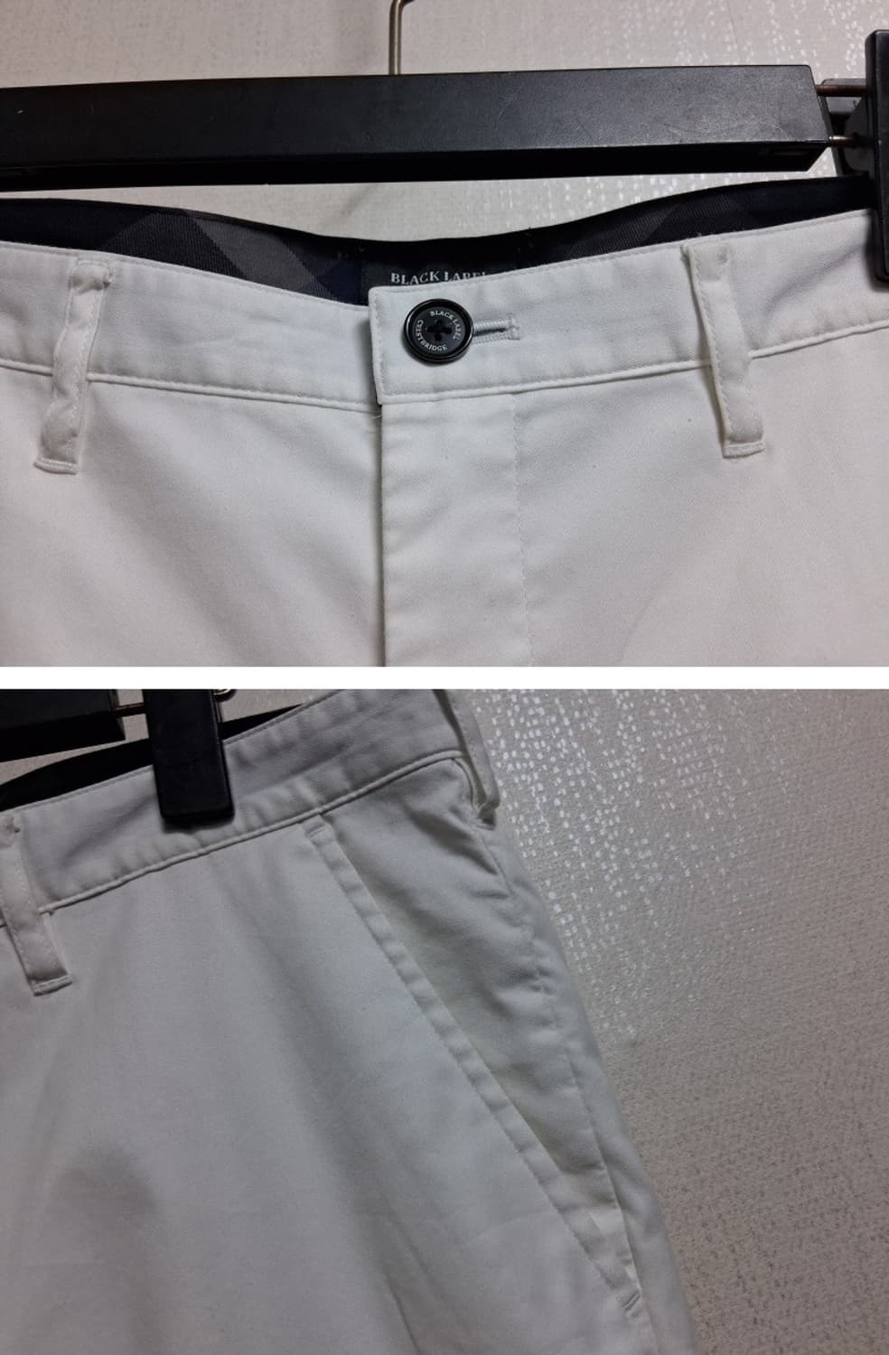 BLACK LABEL CRESTBRIDGE  남성 화이트 면팬츠 슬랙스  상품이미지3