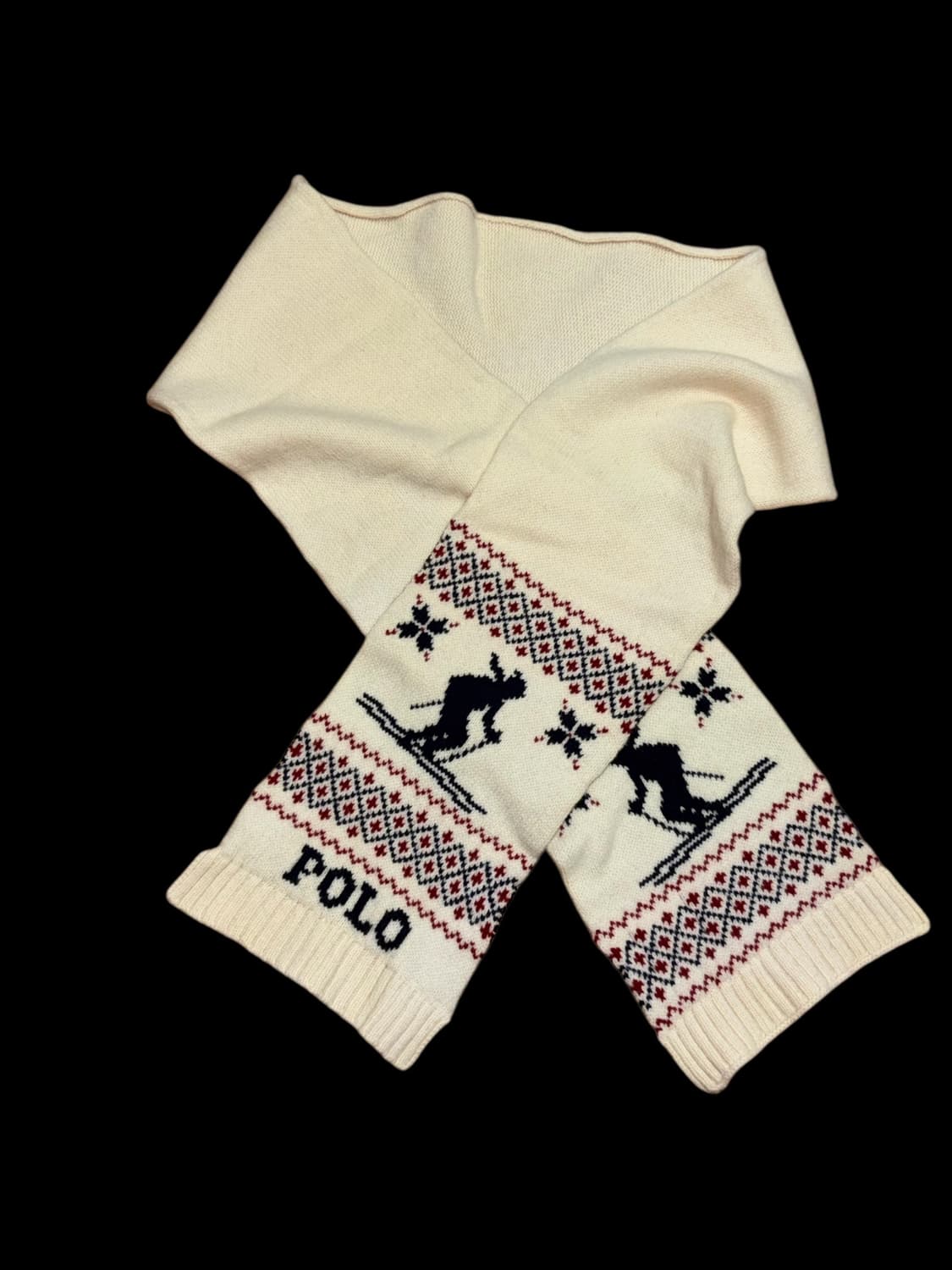 폴로 랄프로렌 램스울 스키 니트 목도리 머플러 상품이미지1