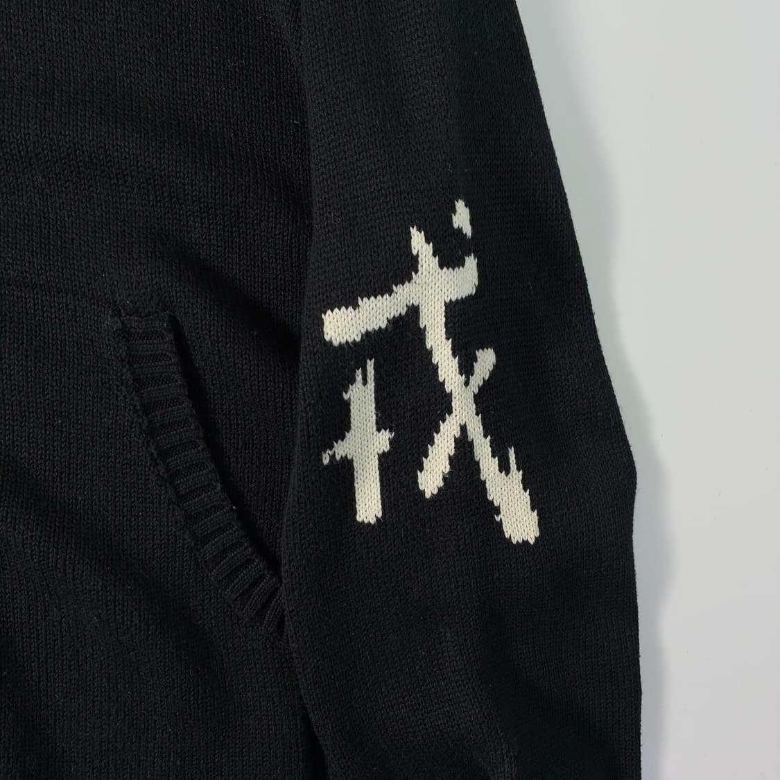 Evisu  에비수 90,s 다이콕 블랙 후드 니트집업 상품이미지4