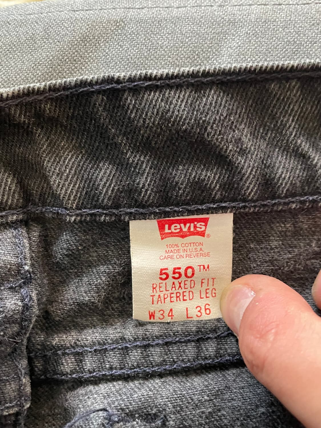 리바이스 550 흑청 데님팬츠 상품이미지2