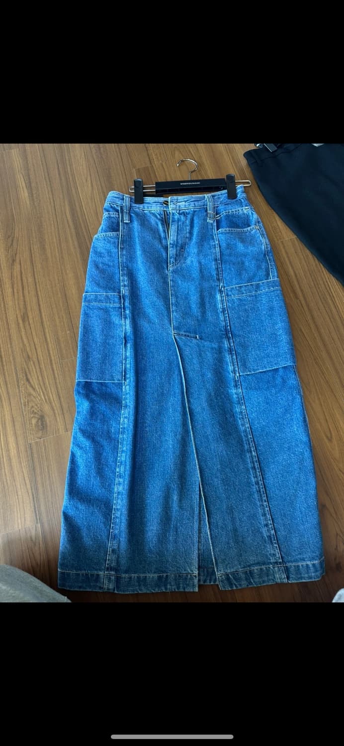 우영미 데님 롱 스커트 34 상품이미지1