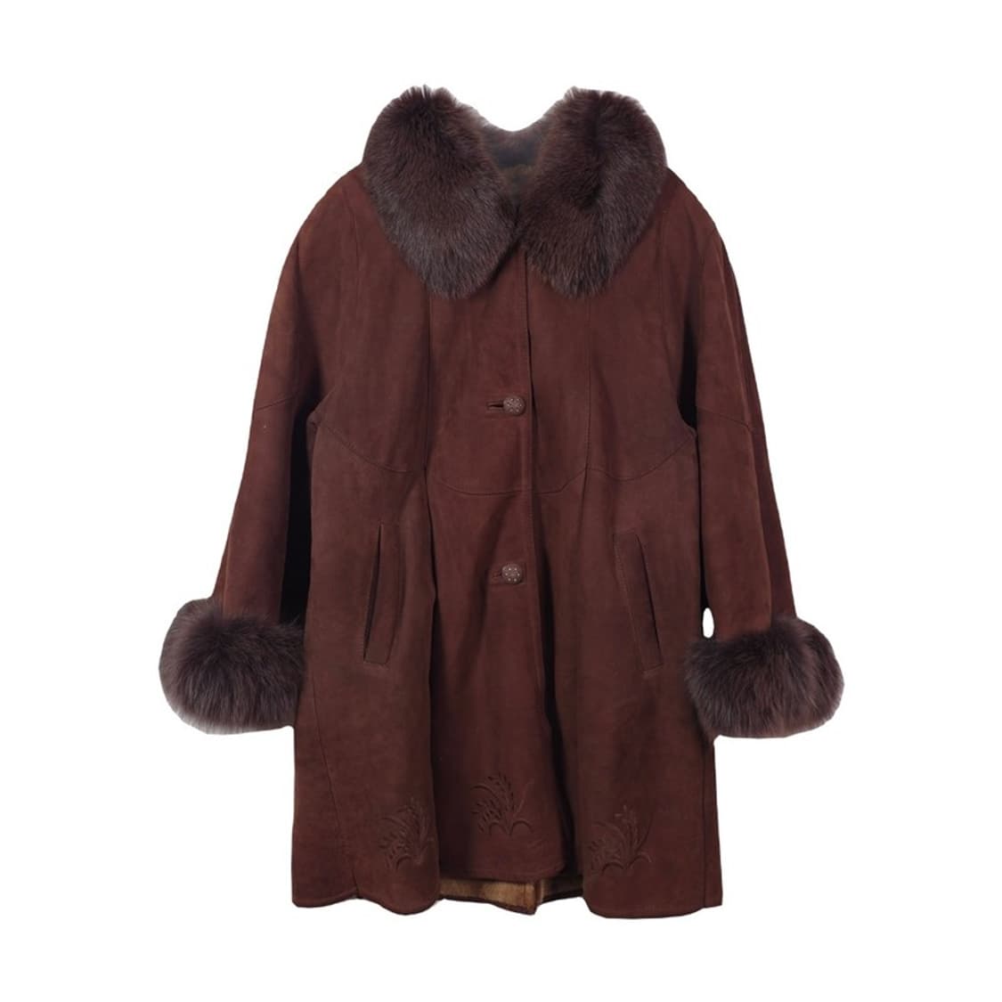 HIMMEL 천연 양가죽 양털 시어링 무스탕 코트 상품이미지1