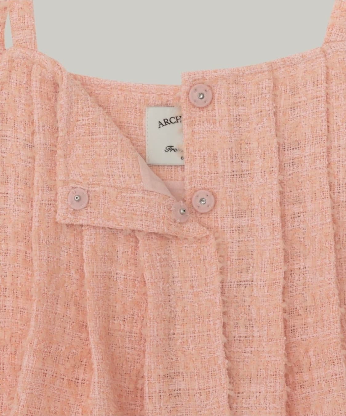 [새상품] 아카이브제이투유 트위드 슬리브리스 로즈 브로치 상품이미지9