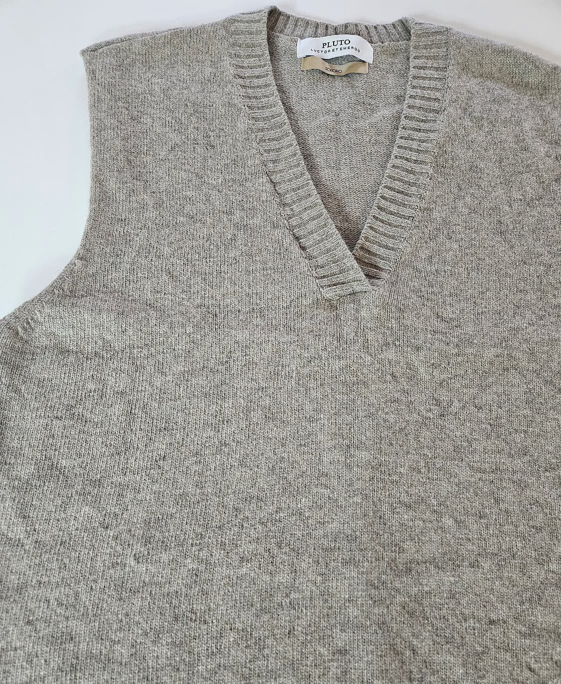 울 니트 베스트 오트밀 os 상품이미지4