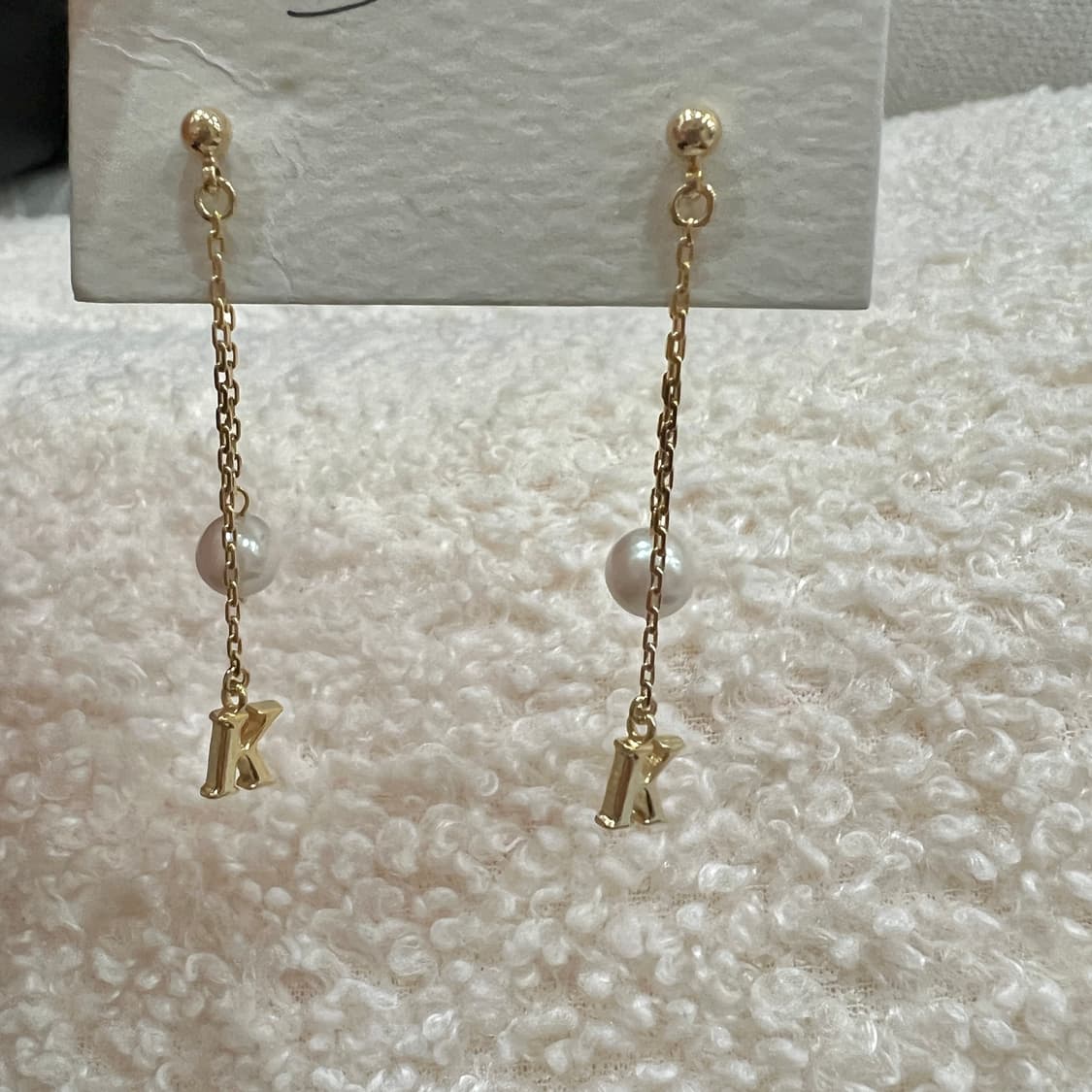 snidel 진주 이니셜 롱 귀걸이 상품이미지2