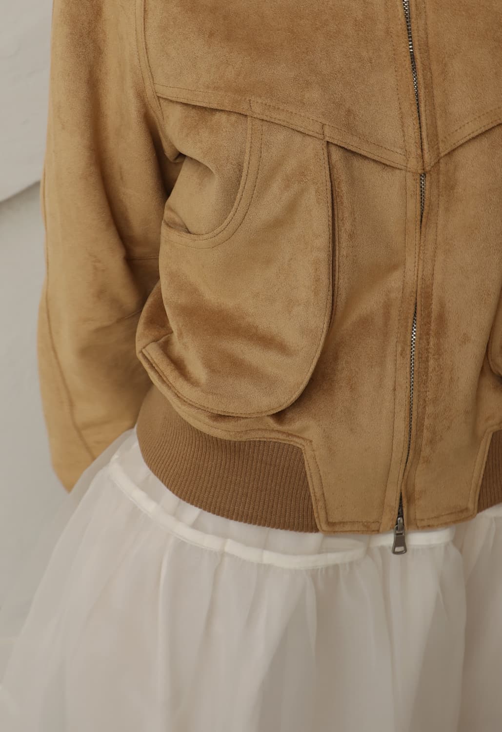 르콩 스웨이드 블루종 블랙 상품이미지5