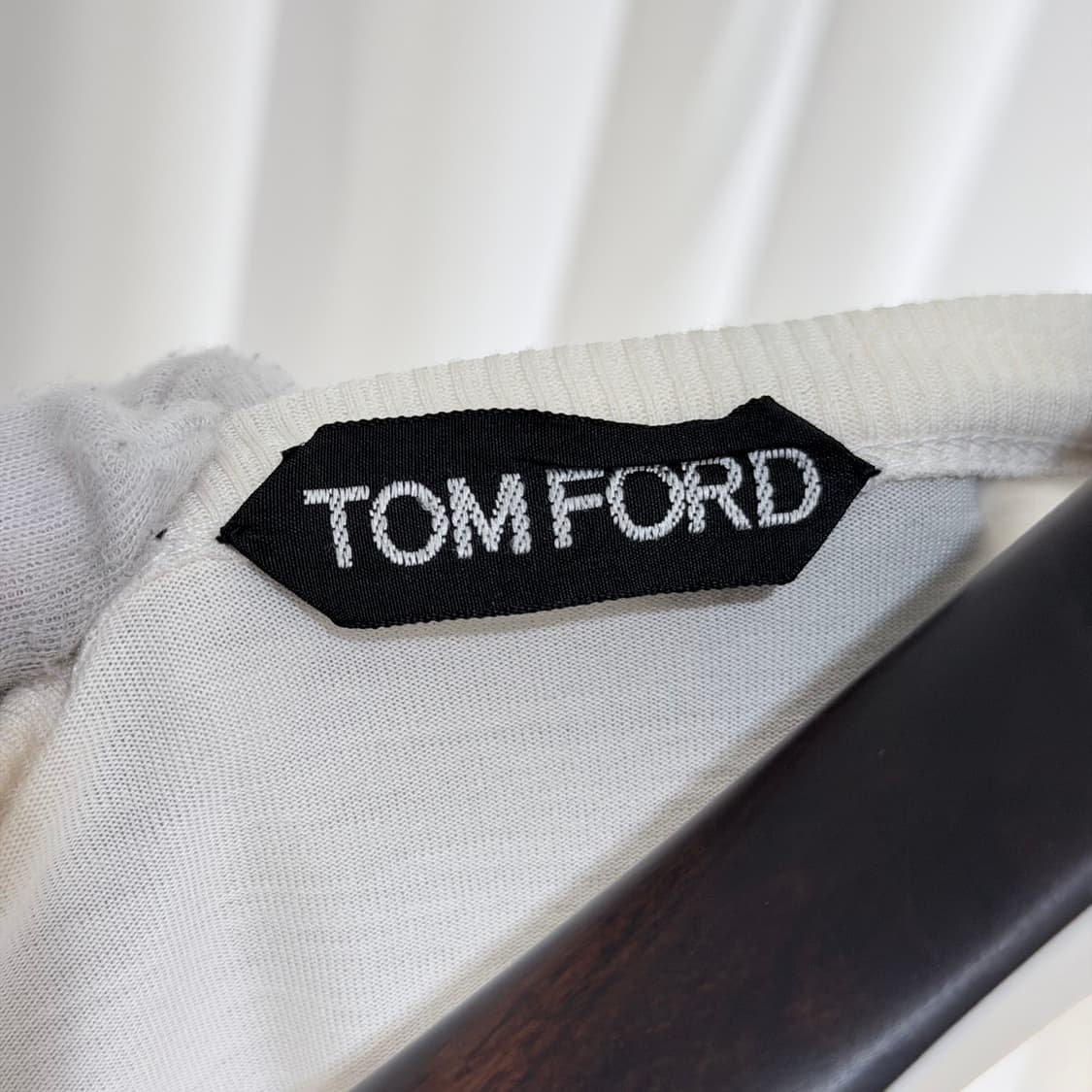 (A+/52) / 톰포드 코튼 블렌드 아이보리 헨리넥 상품이미지5