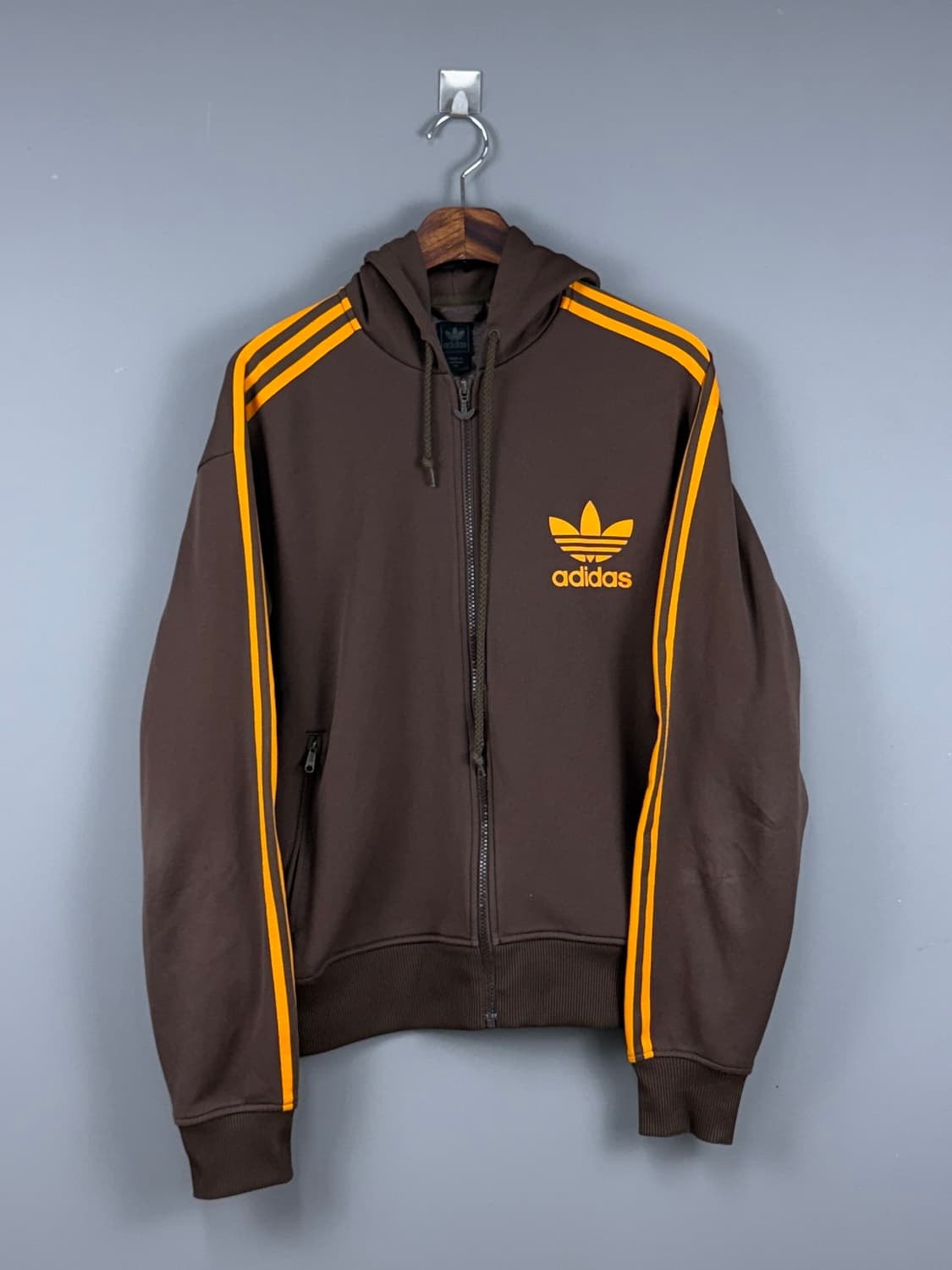 아디다스 브라운 옐로우 후드 져지 E8 상품이미지2