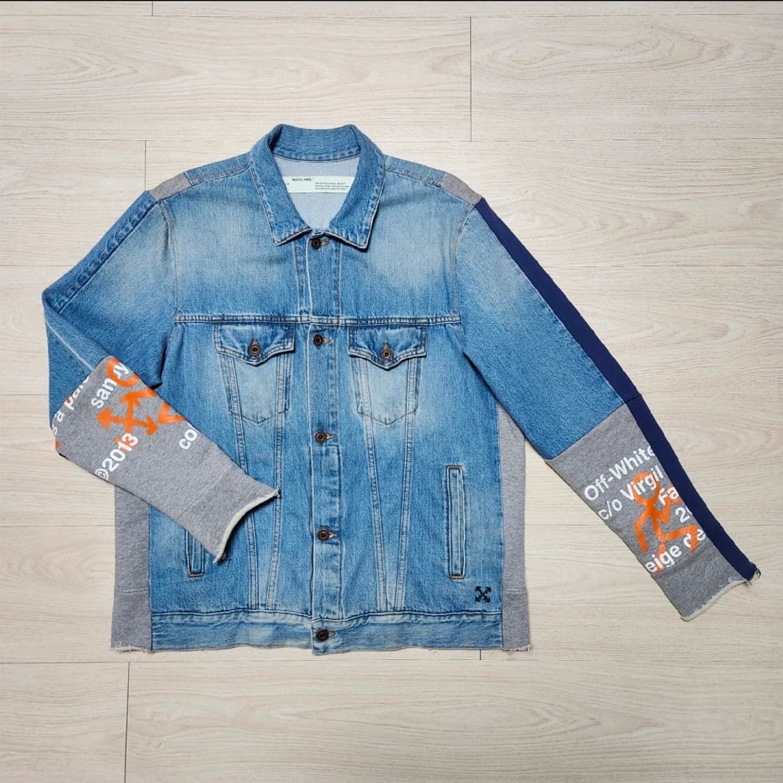 정품 오프화이트 데님 자켓  상품이미지1