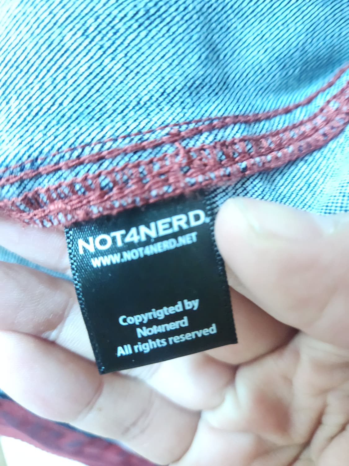 낫포너드 벨벳 데님 트러커 자켓 와인 XL 105 상품이미지5