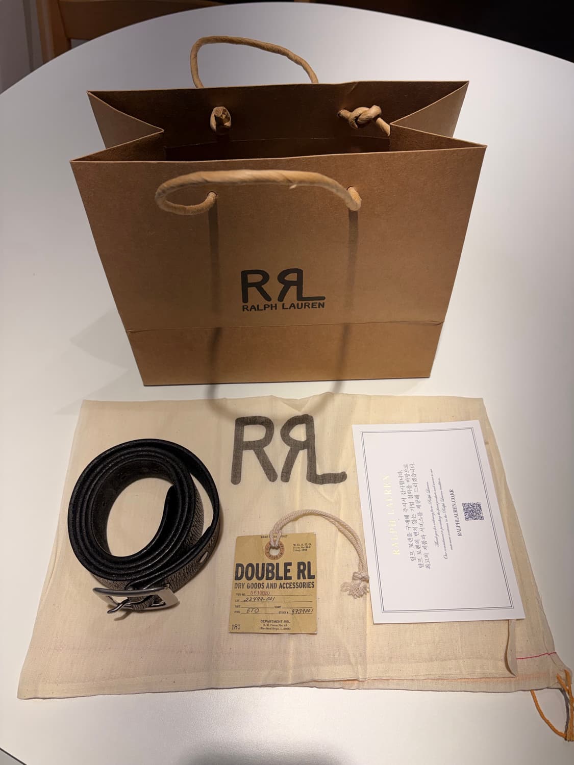 rrl 더블알엘 핸드버니시 벨트 34 상품이미지4