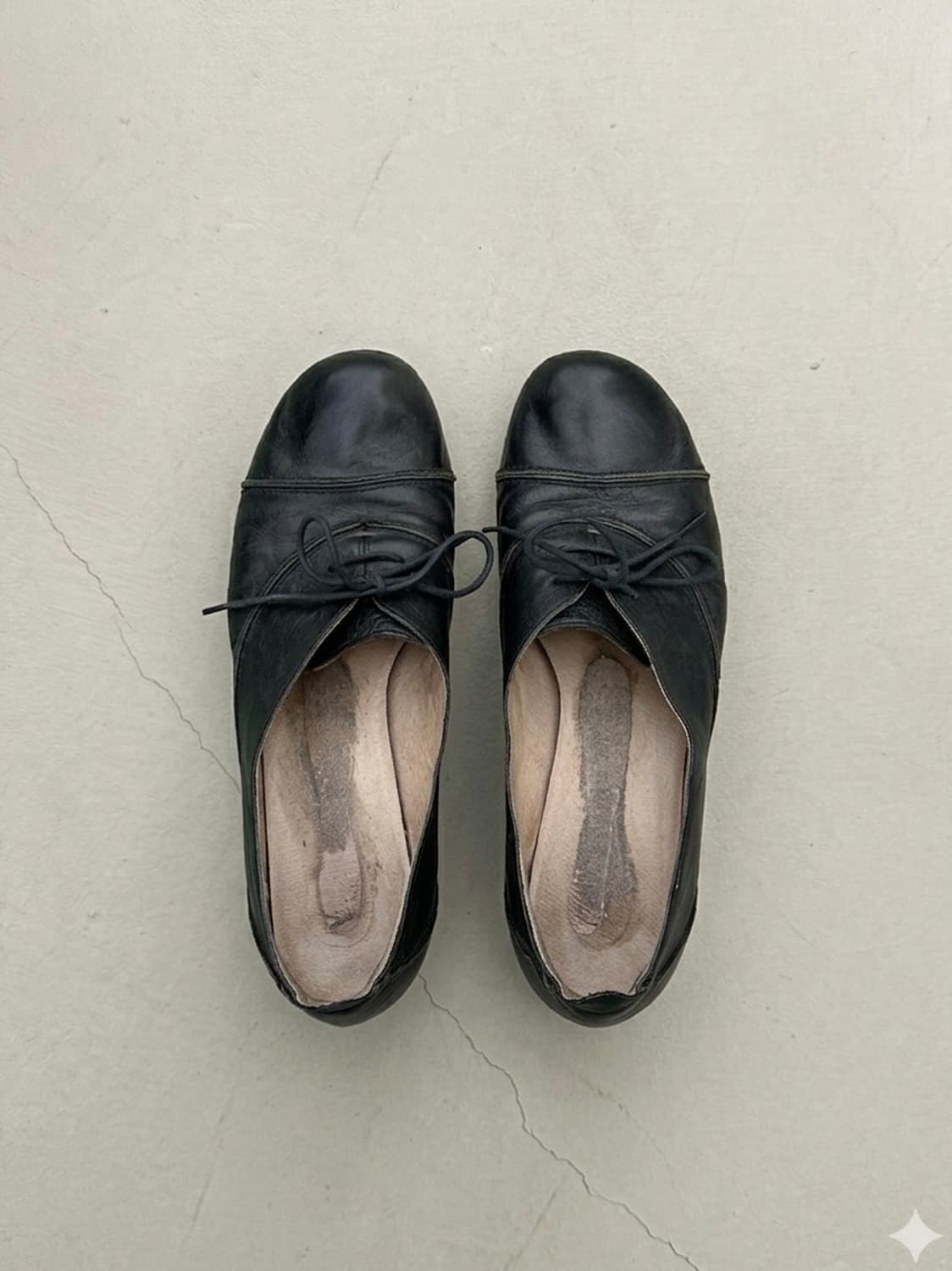 재팬빈티지 레더 레이스업 플랫 슈즈 상품이미지2