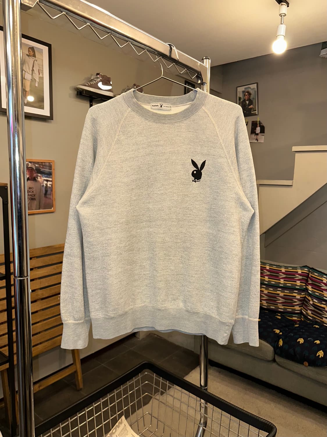 90’s Play Boy logo embroidered sweats 상품이미지3