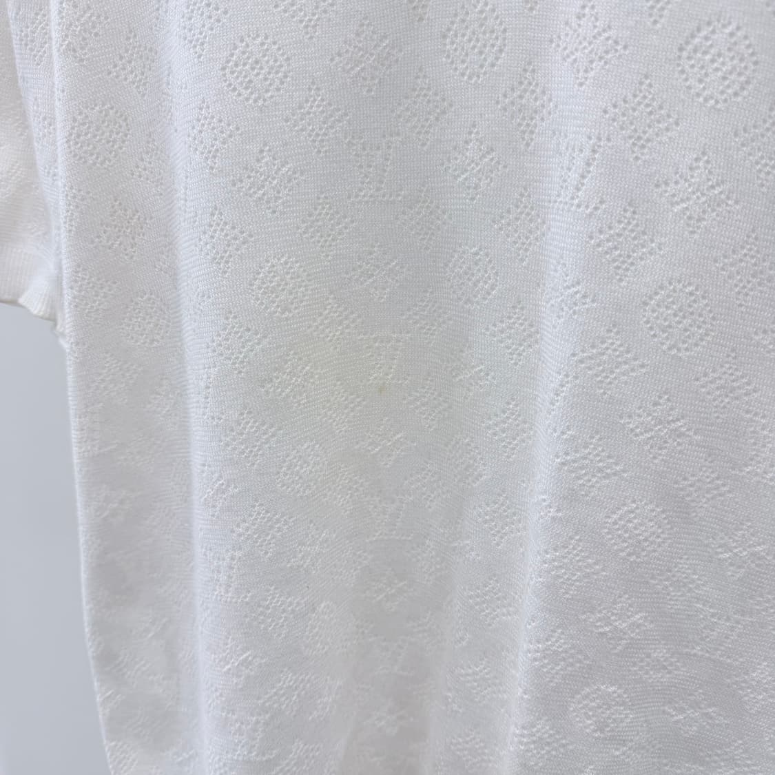 [A+급/XL] 루이비통 모노그램 반팔 카라티 화이트 상품이미지4