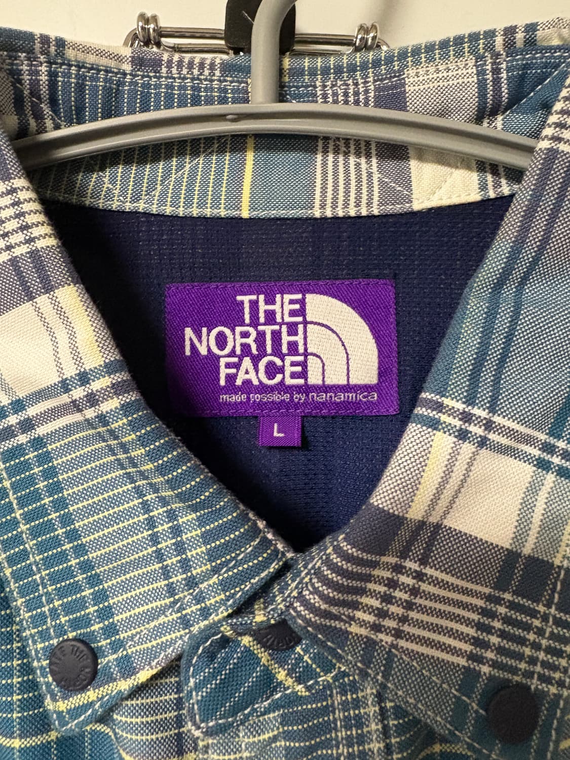 [L]노스페이스 퍼플라벨 워크셔츠 블루 상품이미지5