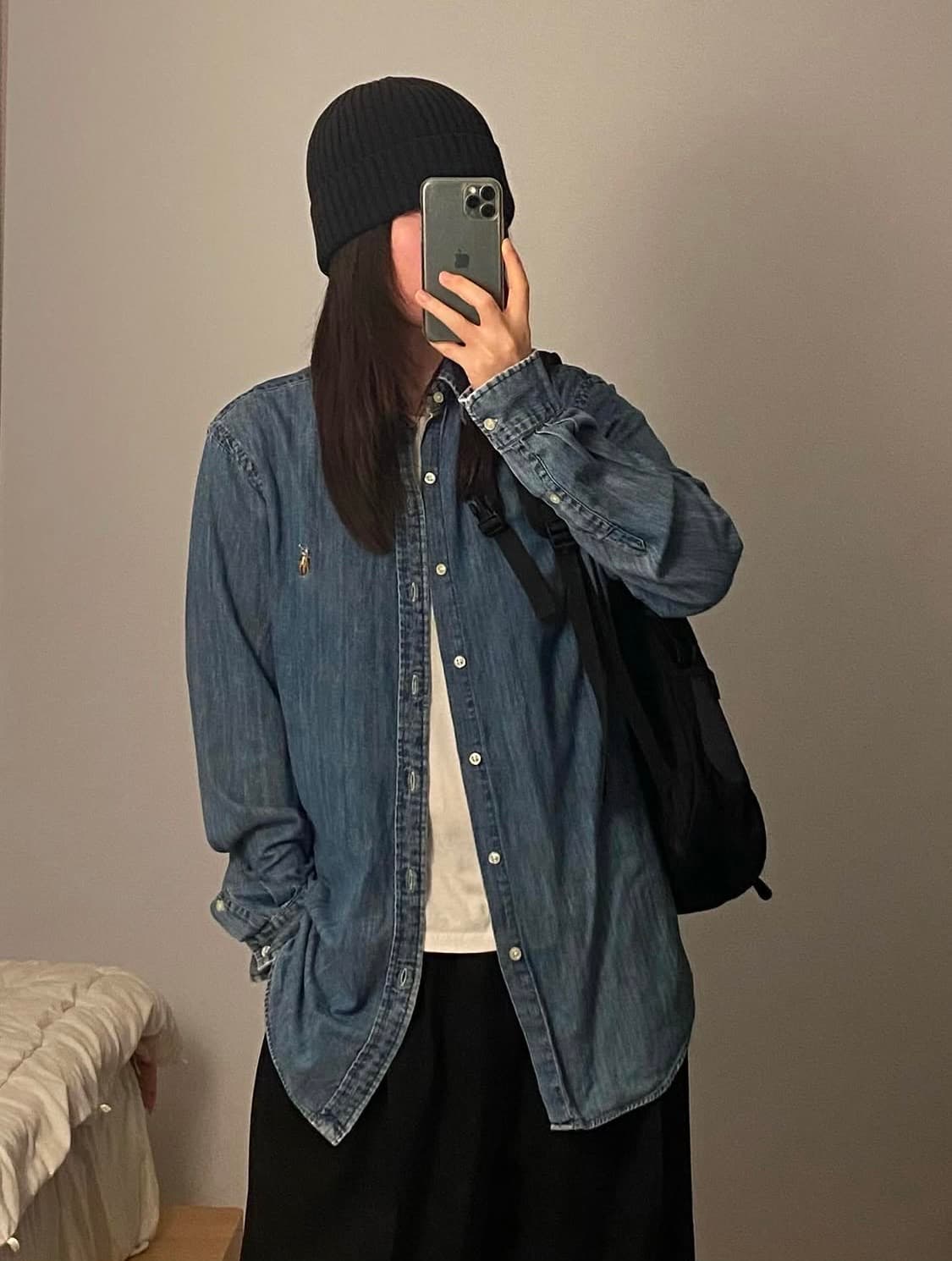 폴로 샴브레이 데님셔츠 상품이미지1