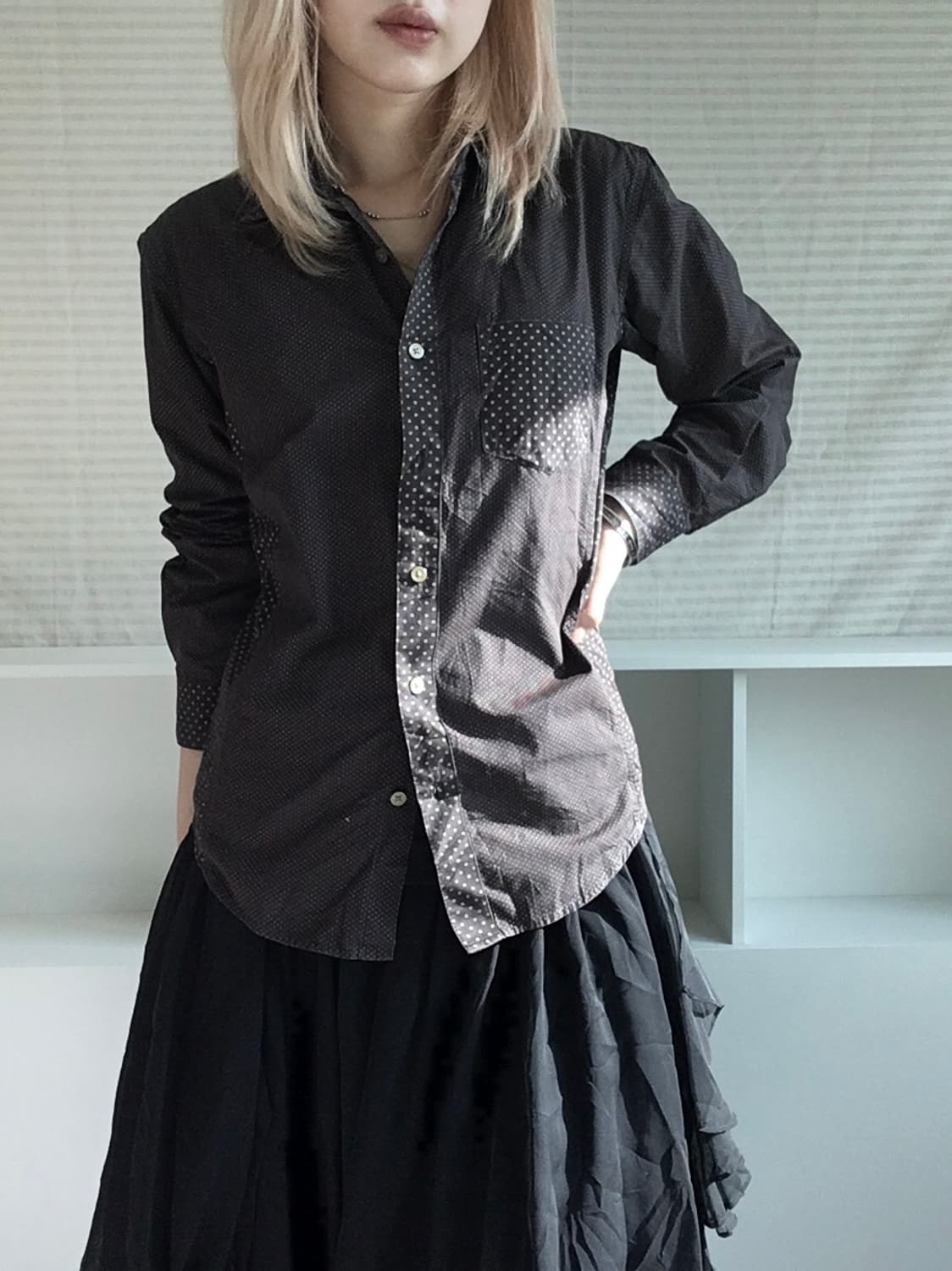 jpn vintage male&co dot pocket shirts 상품이미지4