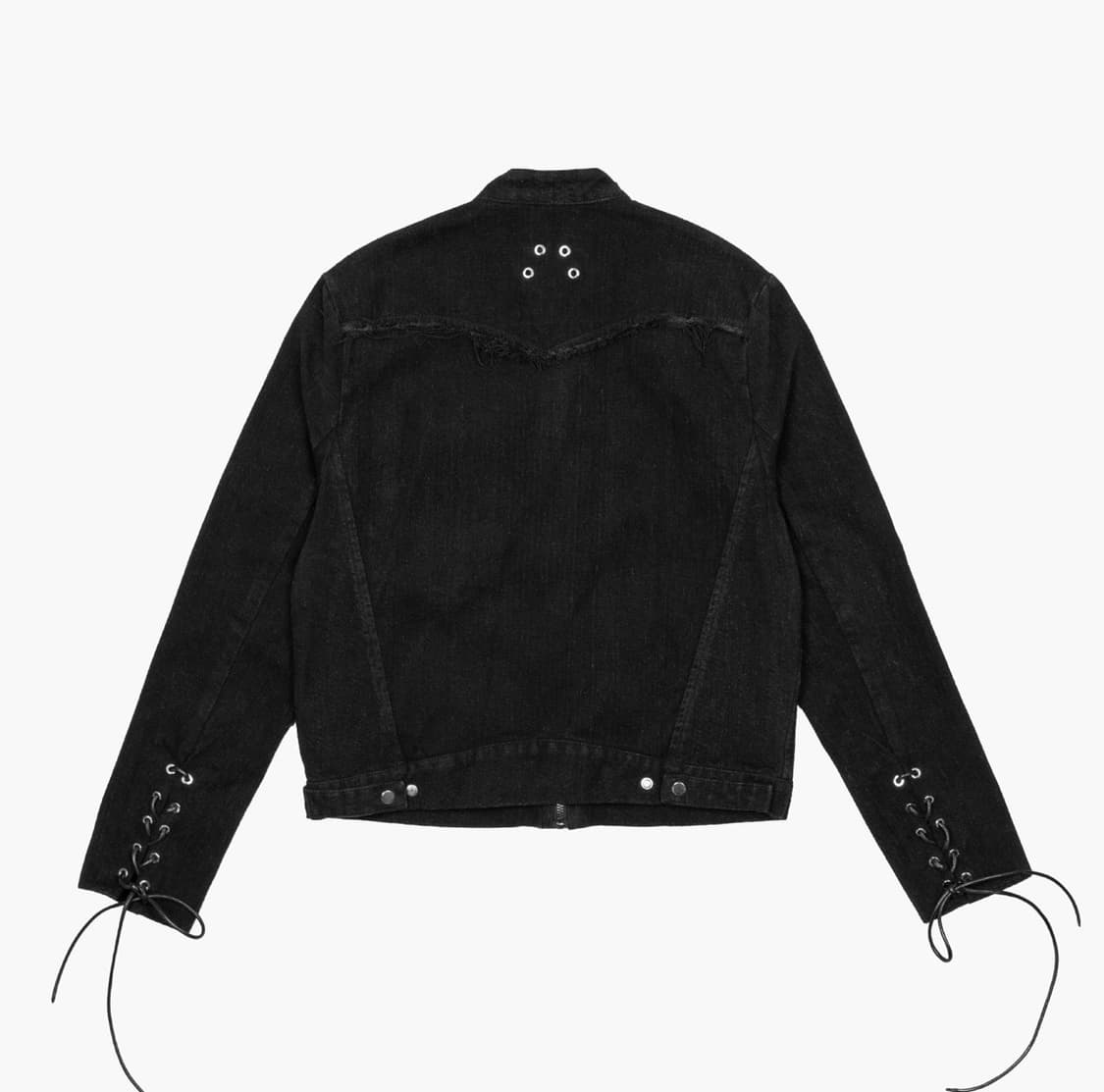 러프넥 빈티지 데님 라이더 자켓 상품이미지2