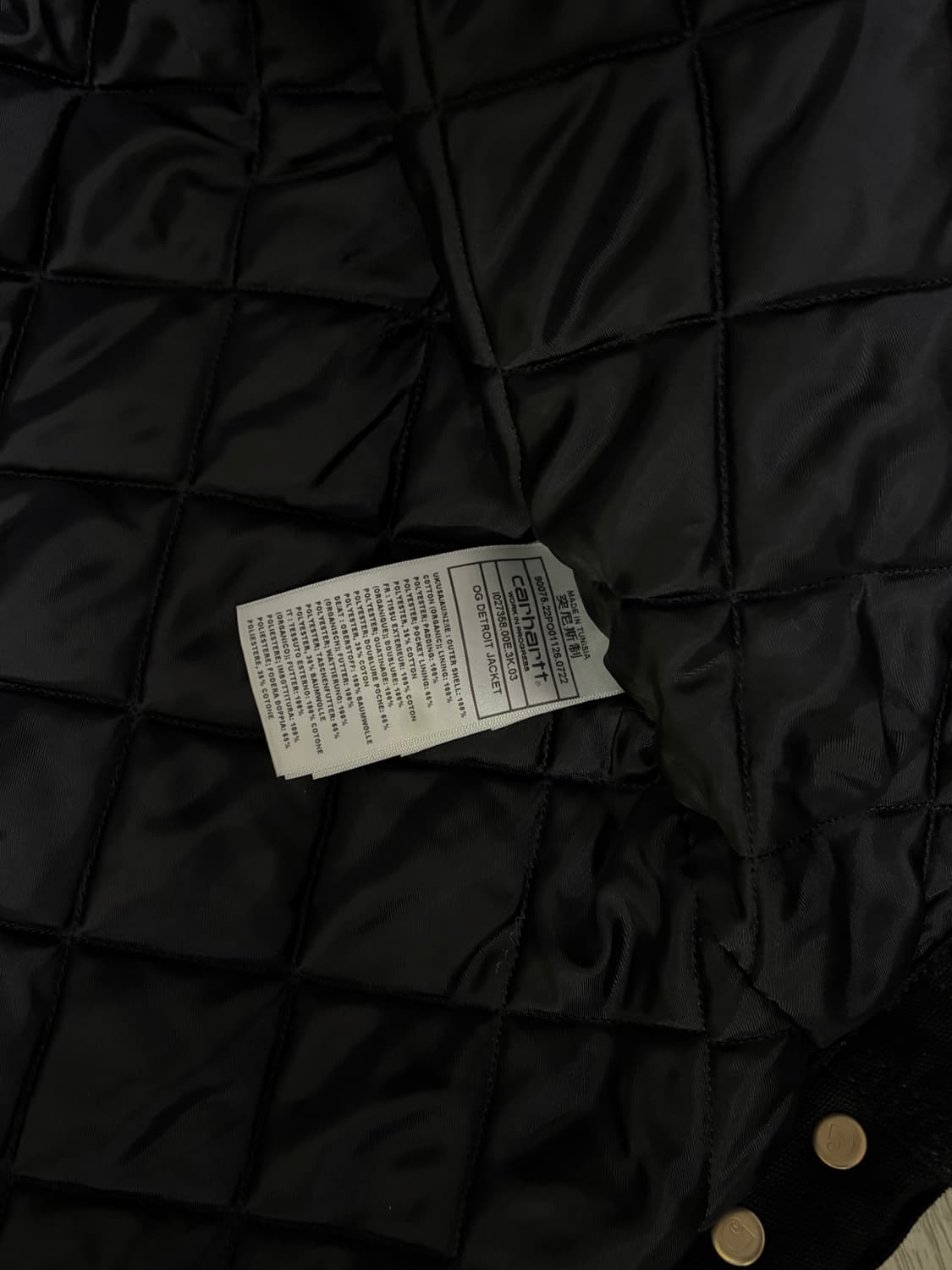 [L] 칼하트WIP OG 디트로이트 자켓 블랙 상품이미지3