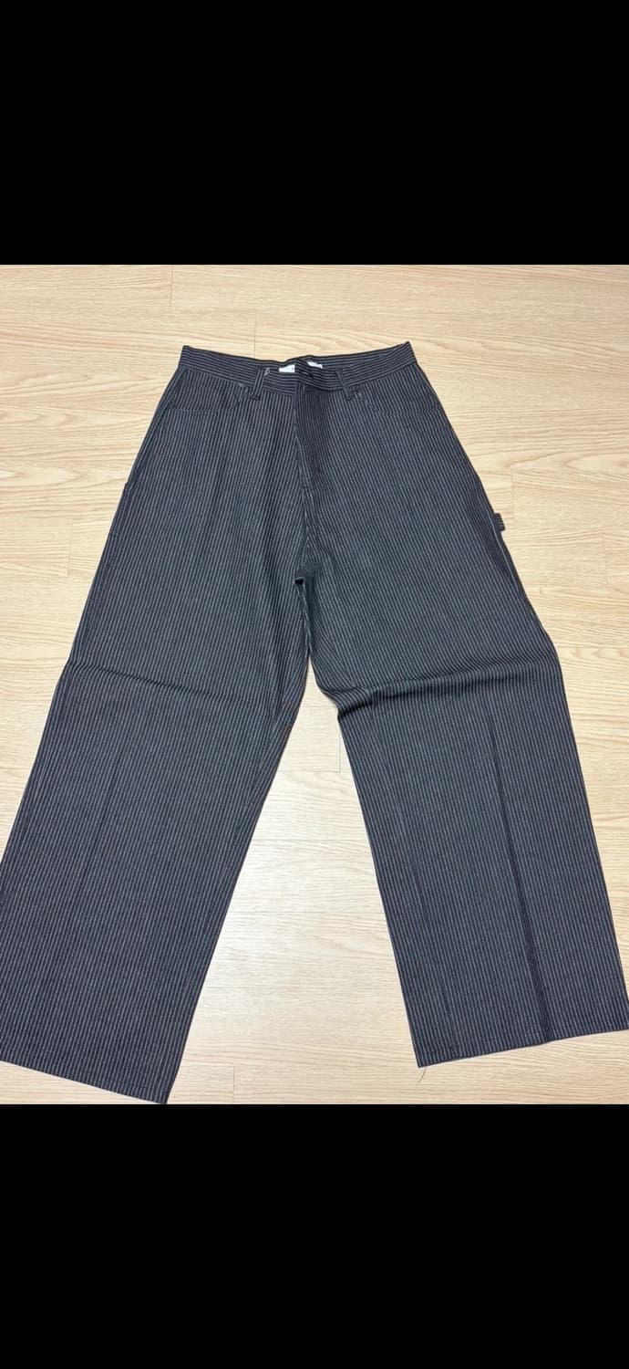 스트라이프 와이드 팬츠 상품이미지1