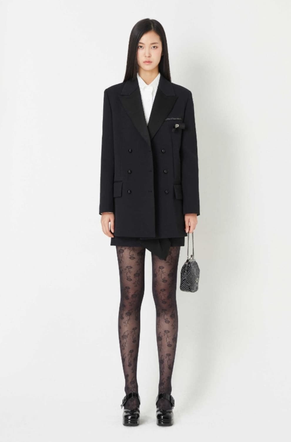 (새상품)럭키슈에뜨 카라배색 더블자켓 (55~66사이즈) 상품이미지1