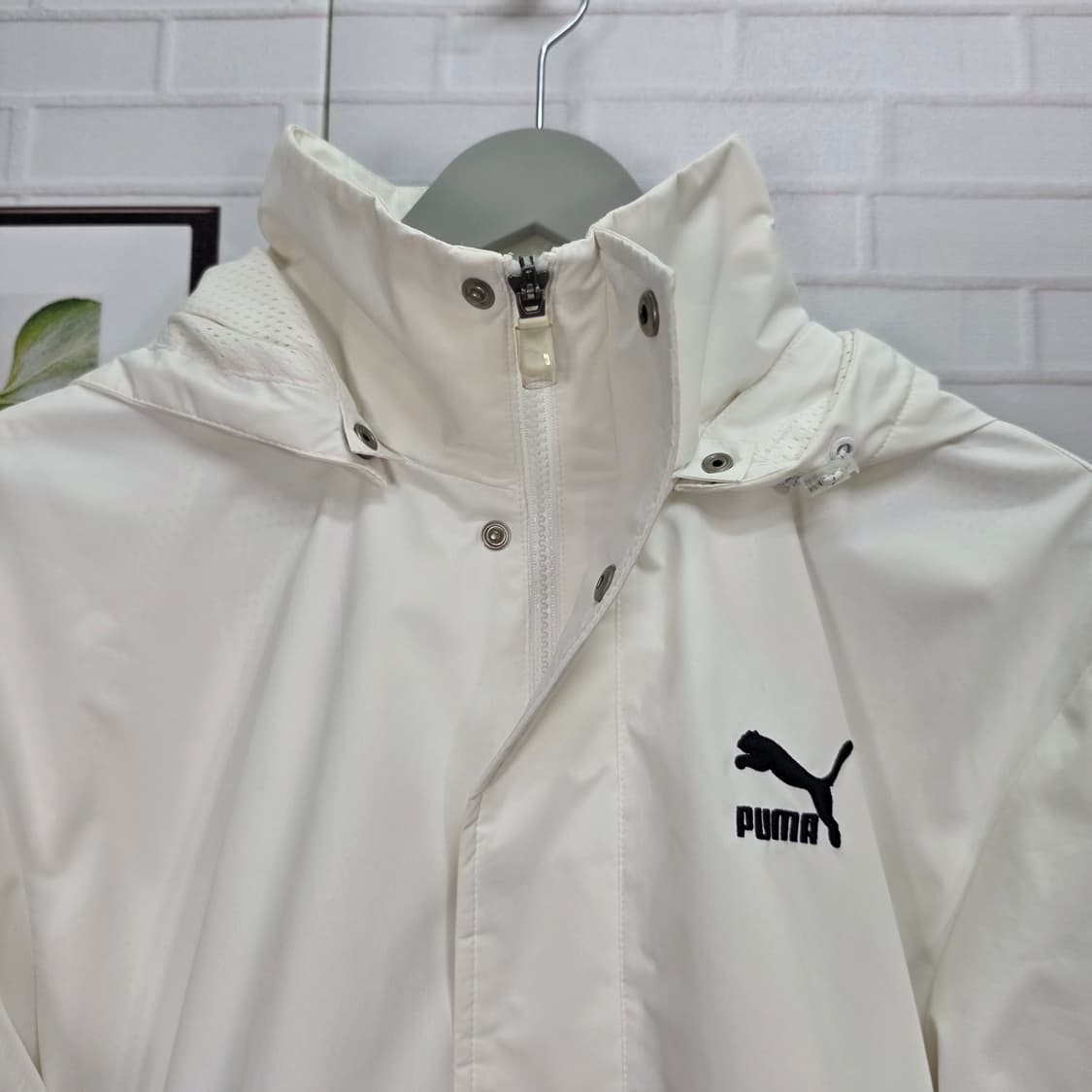 PUMA 푸마 우븐 후드 자켓 바람막이 점퍼 집업 S사이즈 상품이미지3