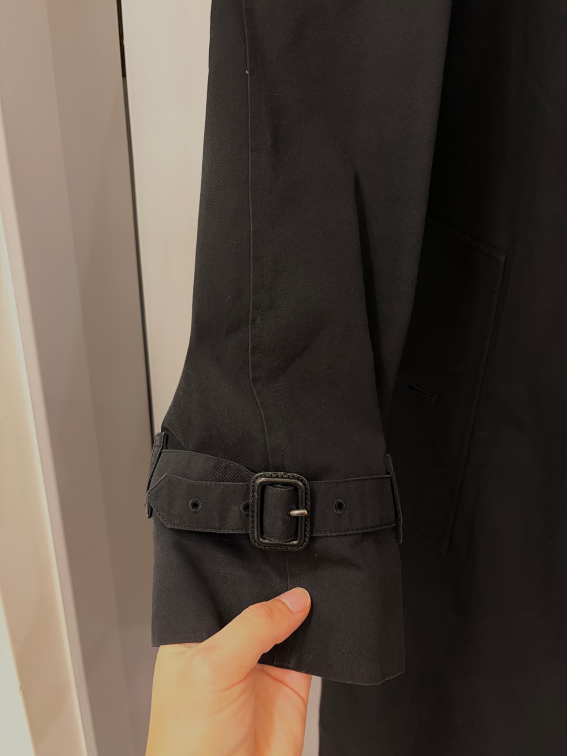 버버리 블랙 트렌치 코트 56size 상품이미지5