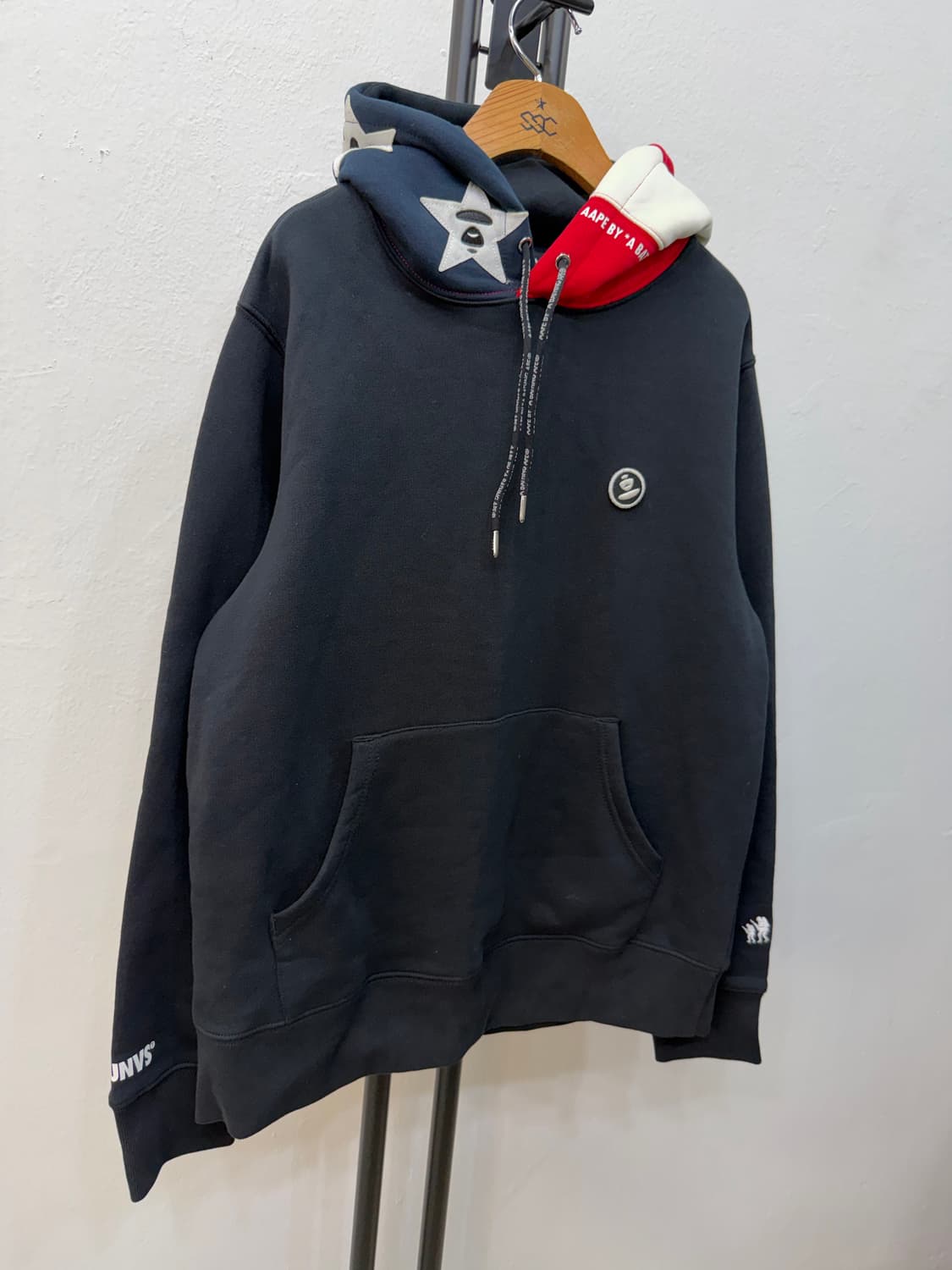 정품) AAPE 에이프 베이프 스타패치 후드티 XL 상품이미지2