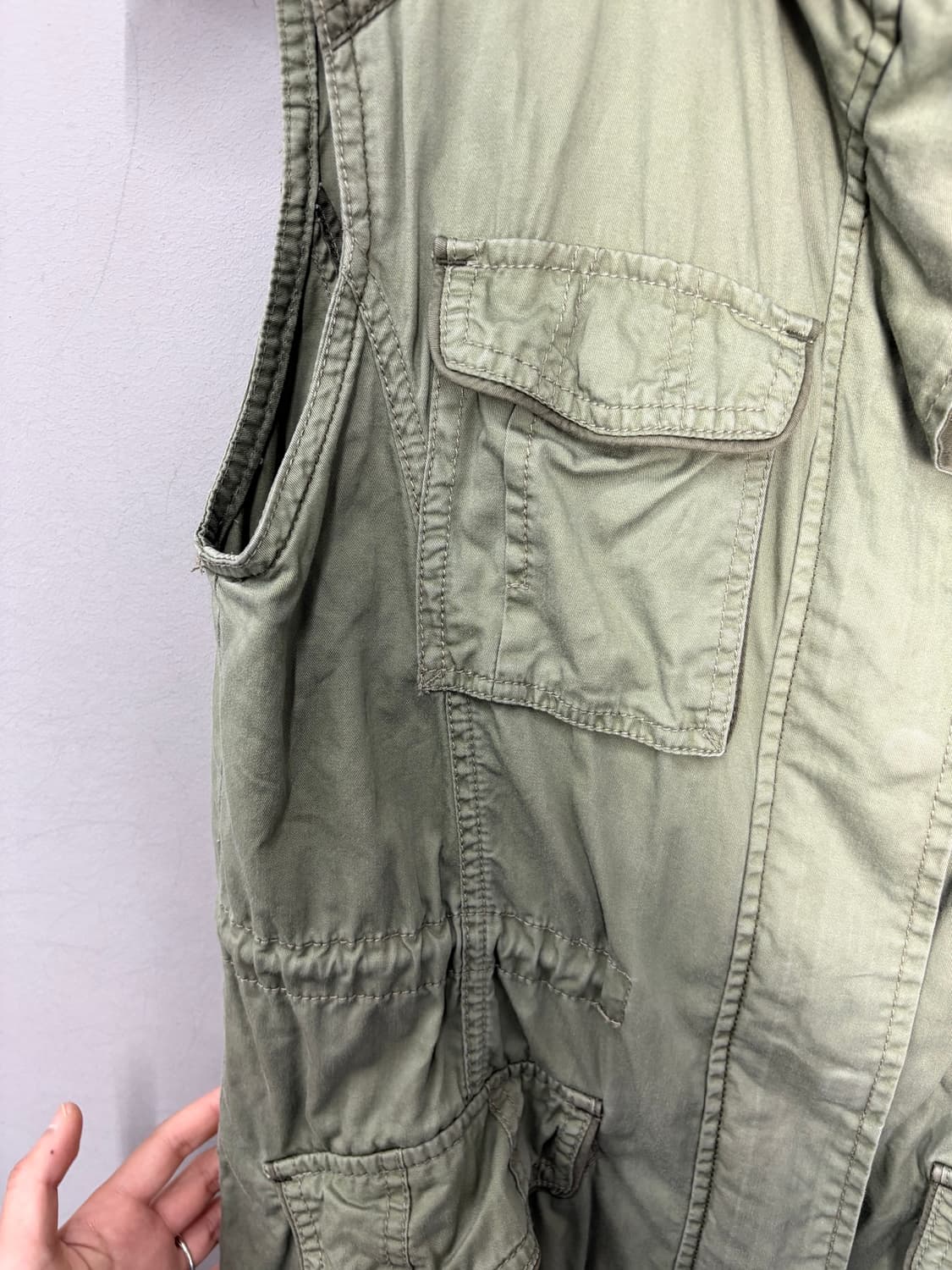REIZ JEANS 빈티지 유일리티 밀리터리 포켓 베스트A3758 상품이미지4