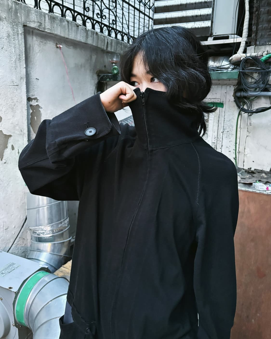 요지 야마모토 Y-3 집업 롱 자켓 상품이미지4