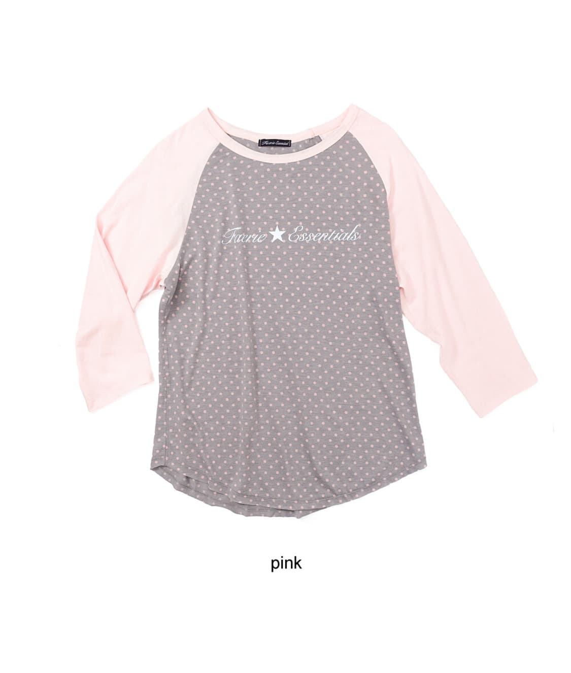 dot raglan sleeve top (pink) 상품이미지1