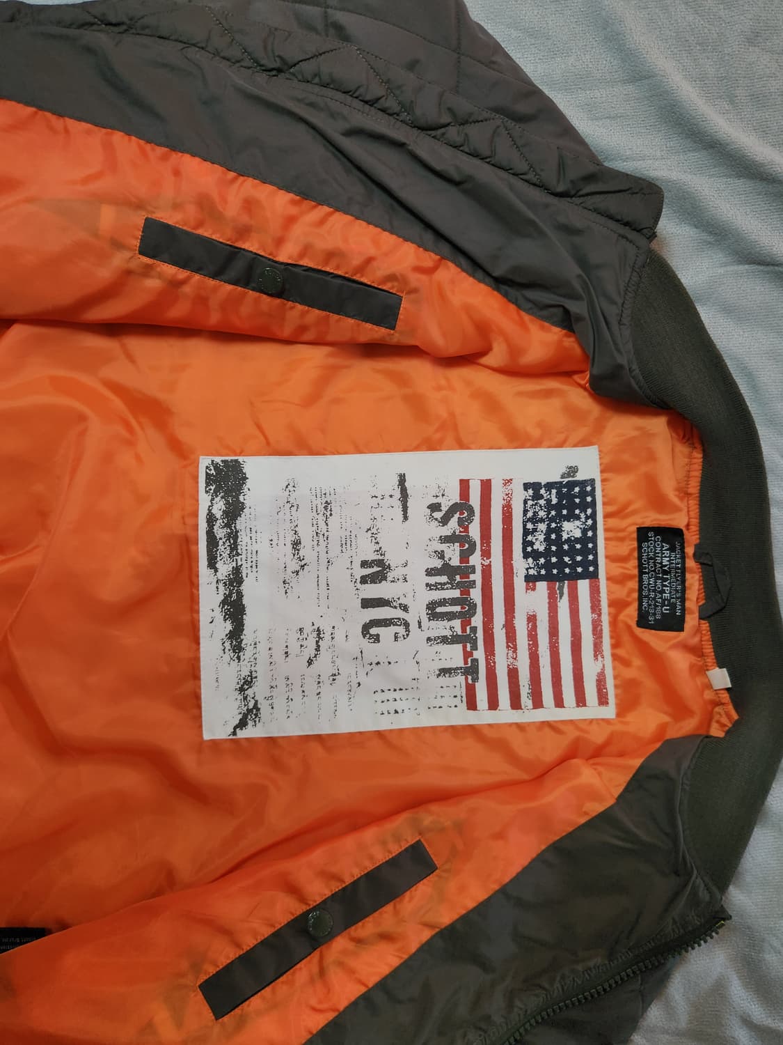 Schott 카키 숏패딩 상품이미지3