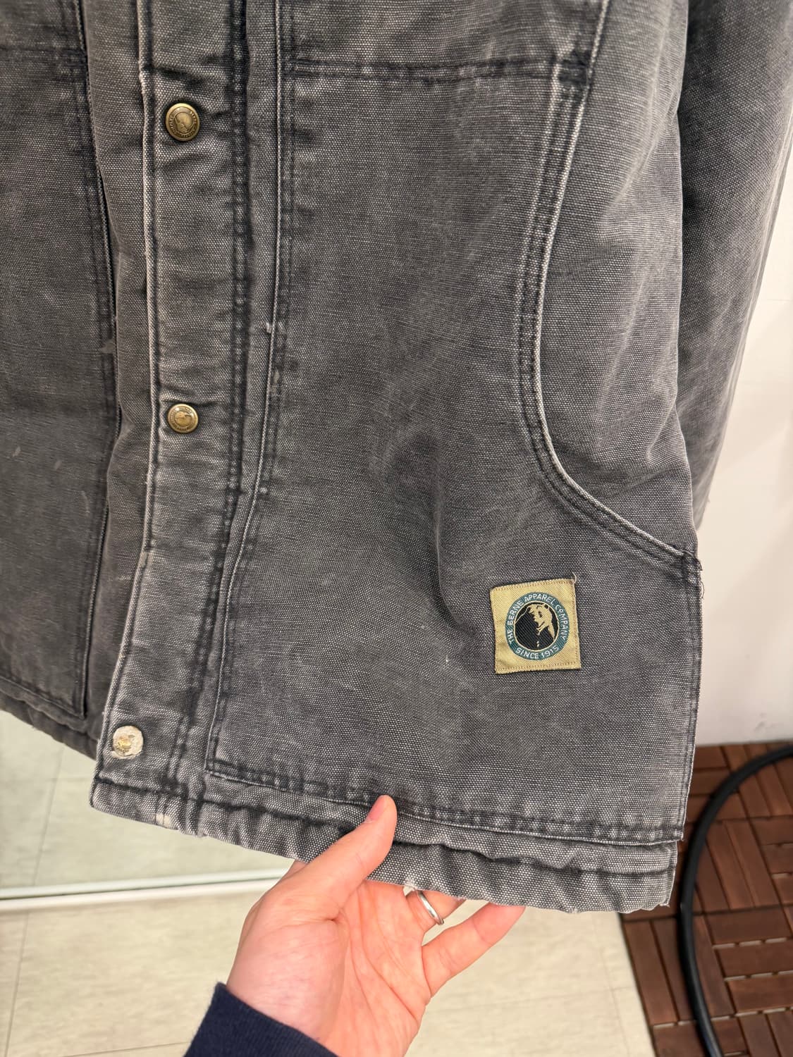 90s Bercowear 덕 캔버스 페이딩 초어 워크 자켓 (USA) 상품이미지9