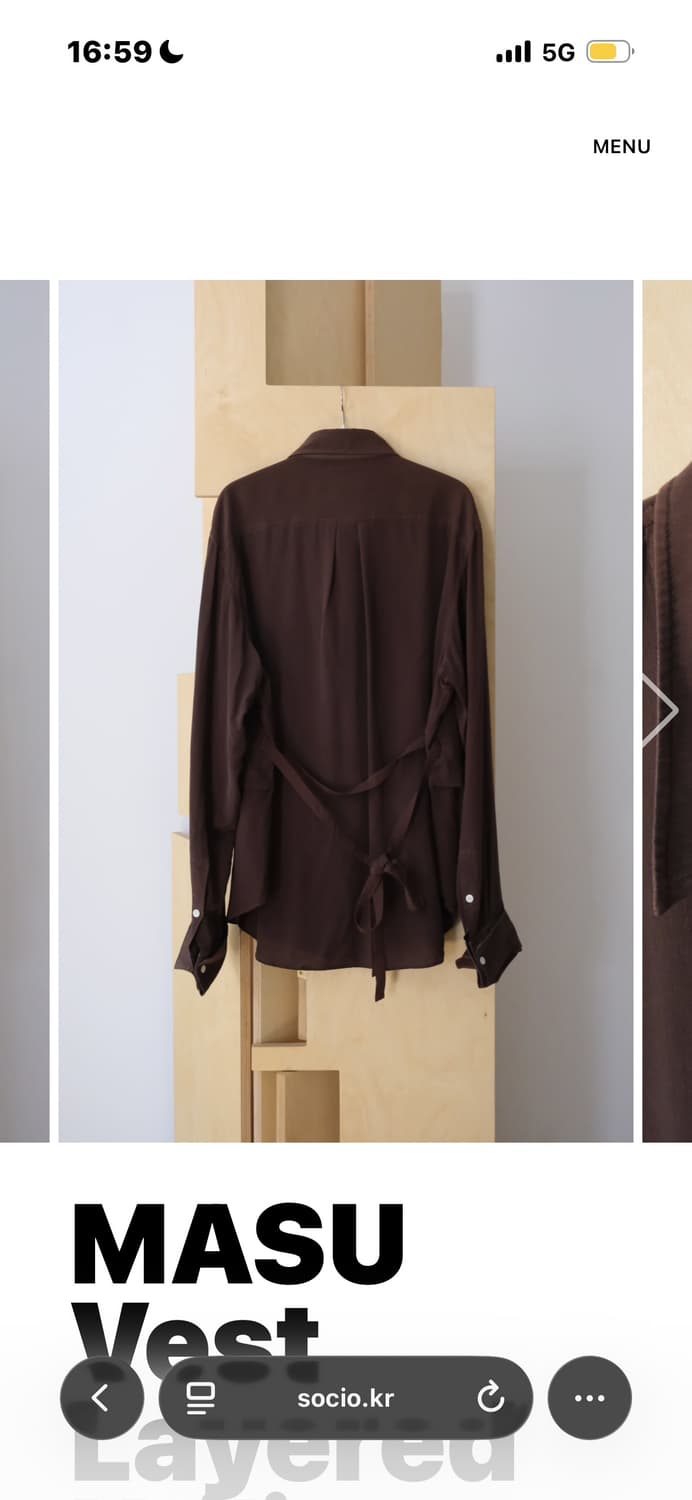 소시오샵 MASU 19aw Vest Layered Shirt 상품이미지2