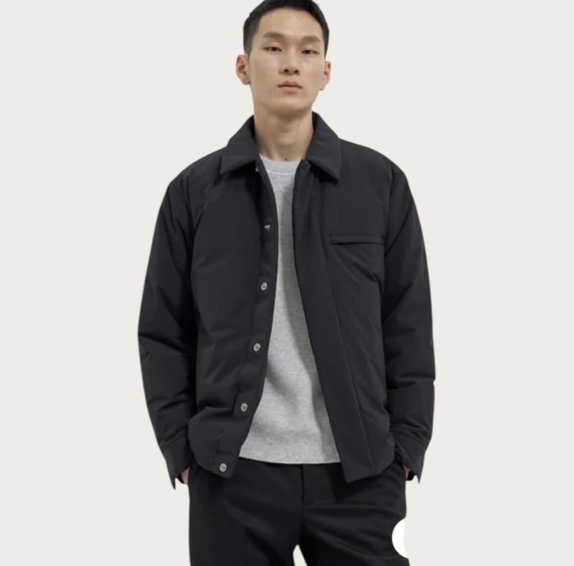 M/ 띠어리 페이퍼 나일론 데니 패딩자켓 상품이미지1