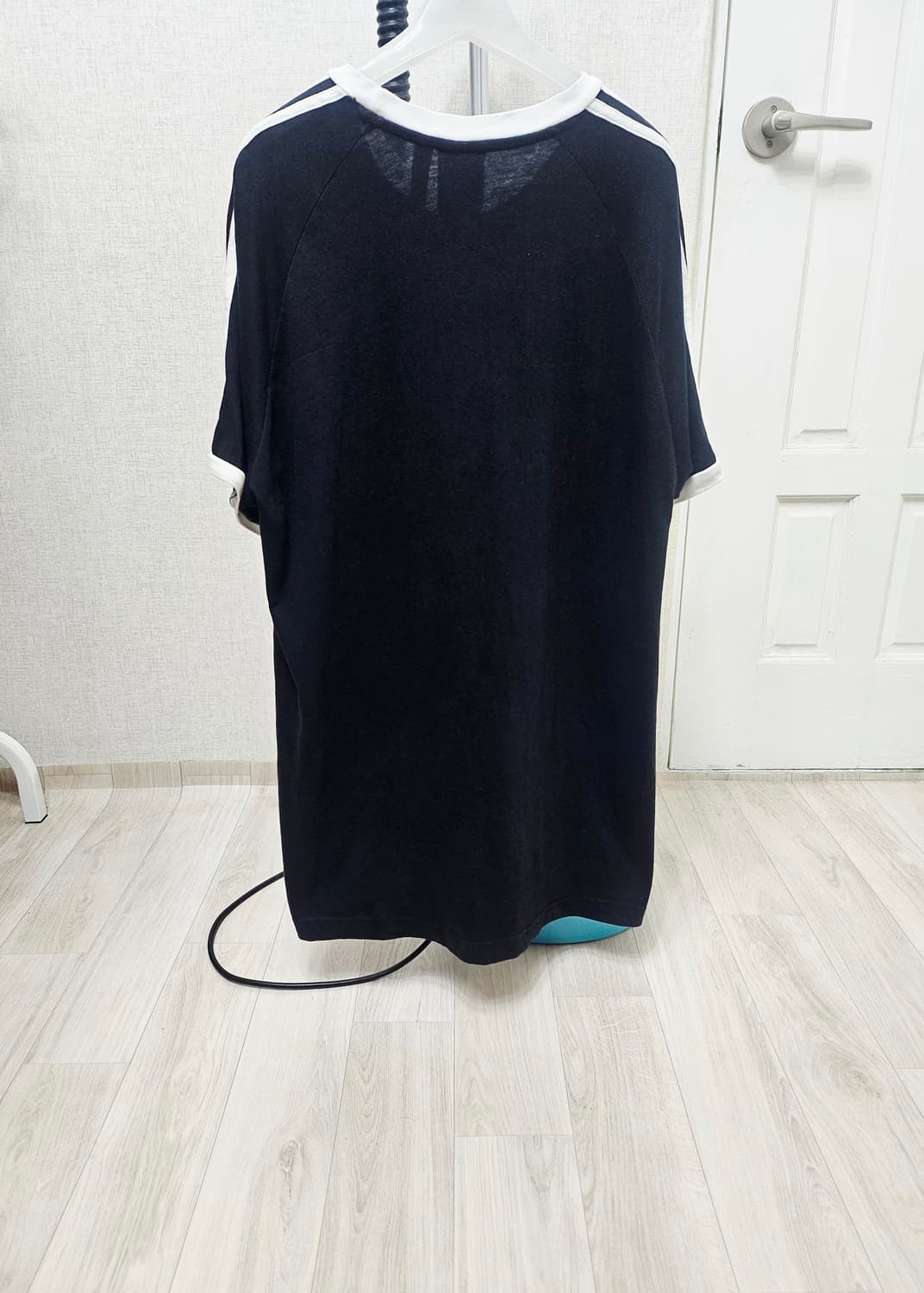 (105~120)4XL☆초대장급☆ 아디다스 파이어버드 [검흰] 링거반팔티 상품이미지6
