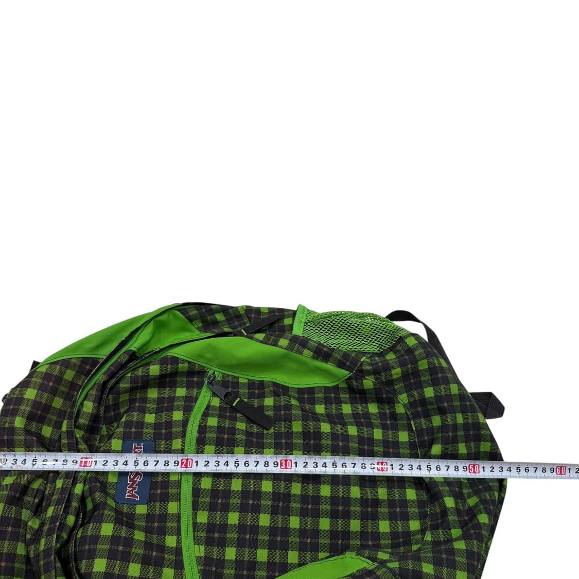 잔스포츠 빈티지 체크 패턴 백팩 가방 그린 상품이미지7