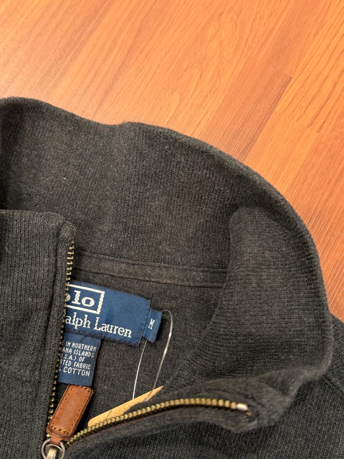 Polo RL 폴로 랄프로렌 하프넥 쿼터 집업 니트 (chacoal) 상품이미지9