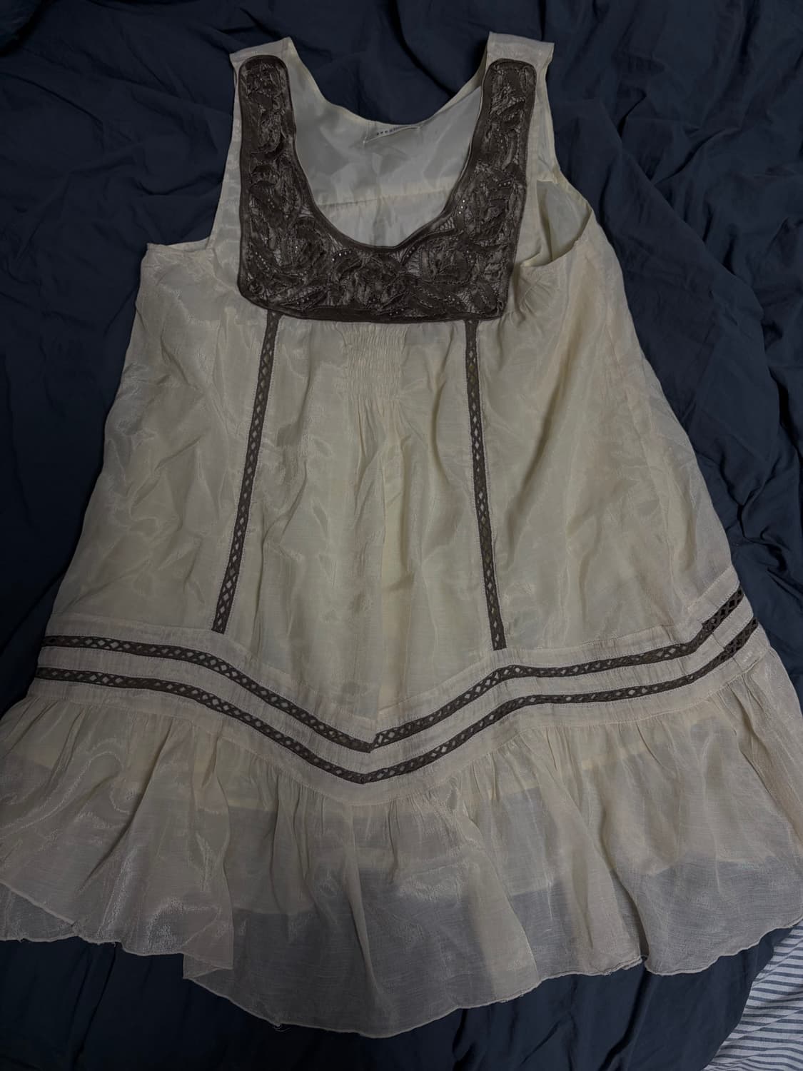 마루 빈티지 아이보리 쉬폰 원피스 상품이미지3