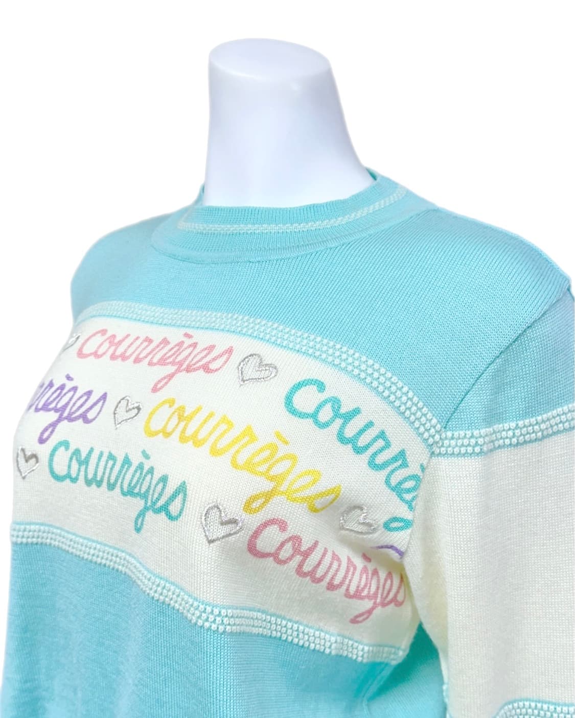 꾸레쥬 울 레터링니트 상품이미지3