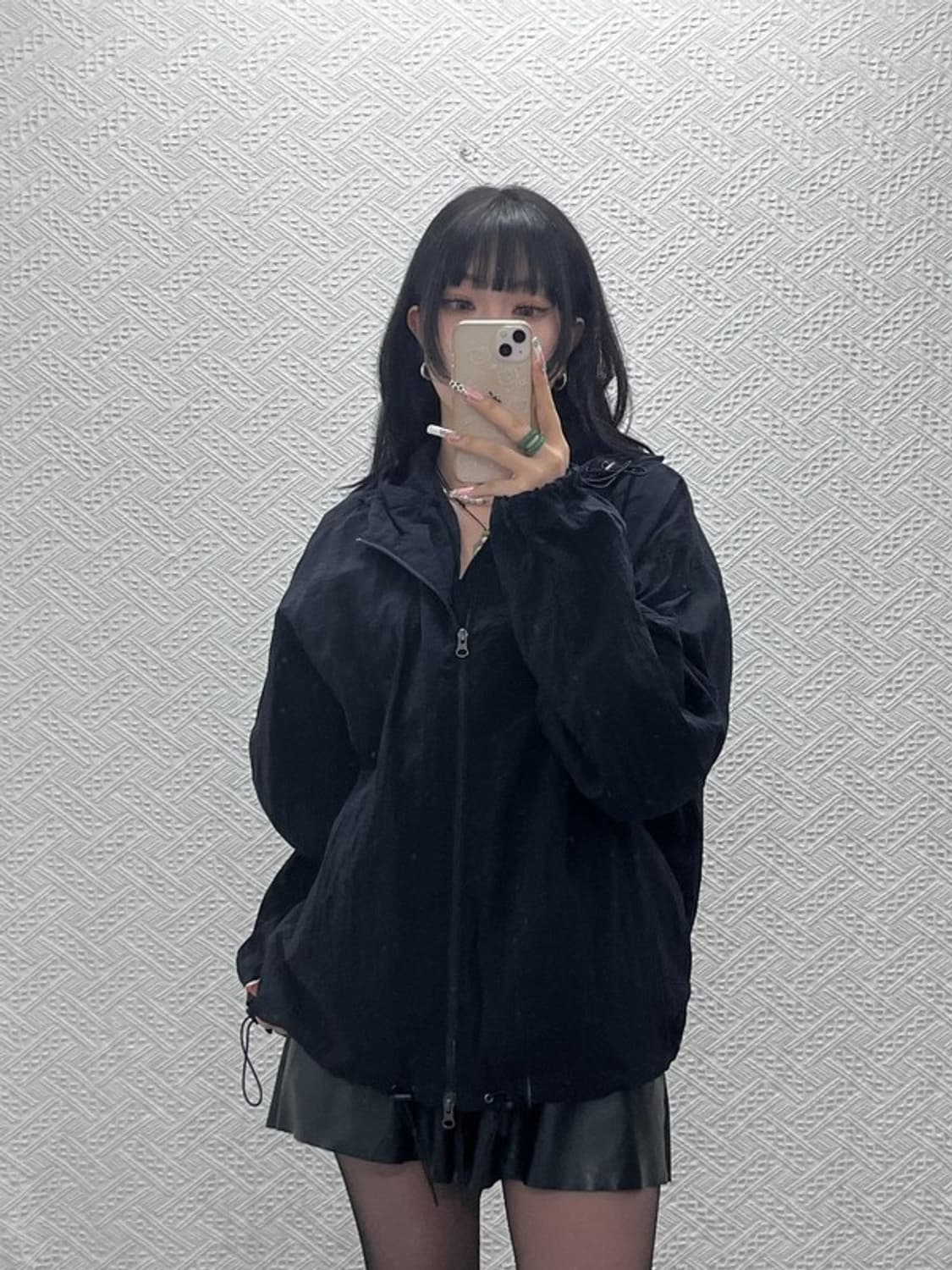 쿠어 빈티지 캐주얼 오버핏 셔링 후드집업 L C11472 상품이미지1