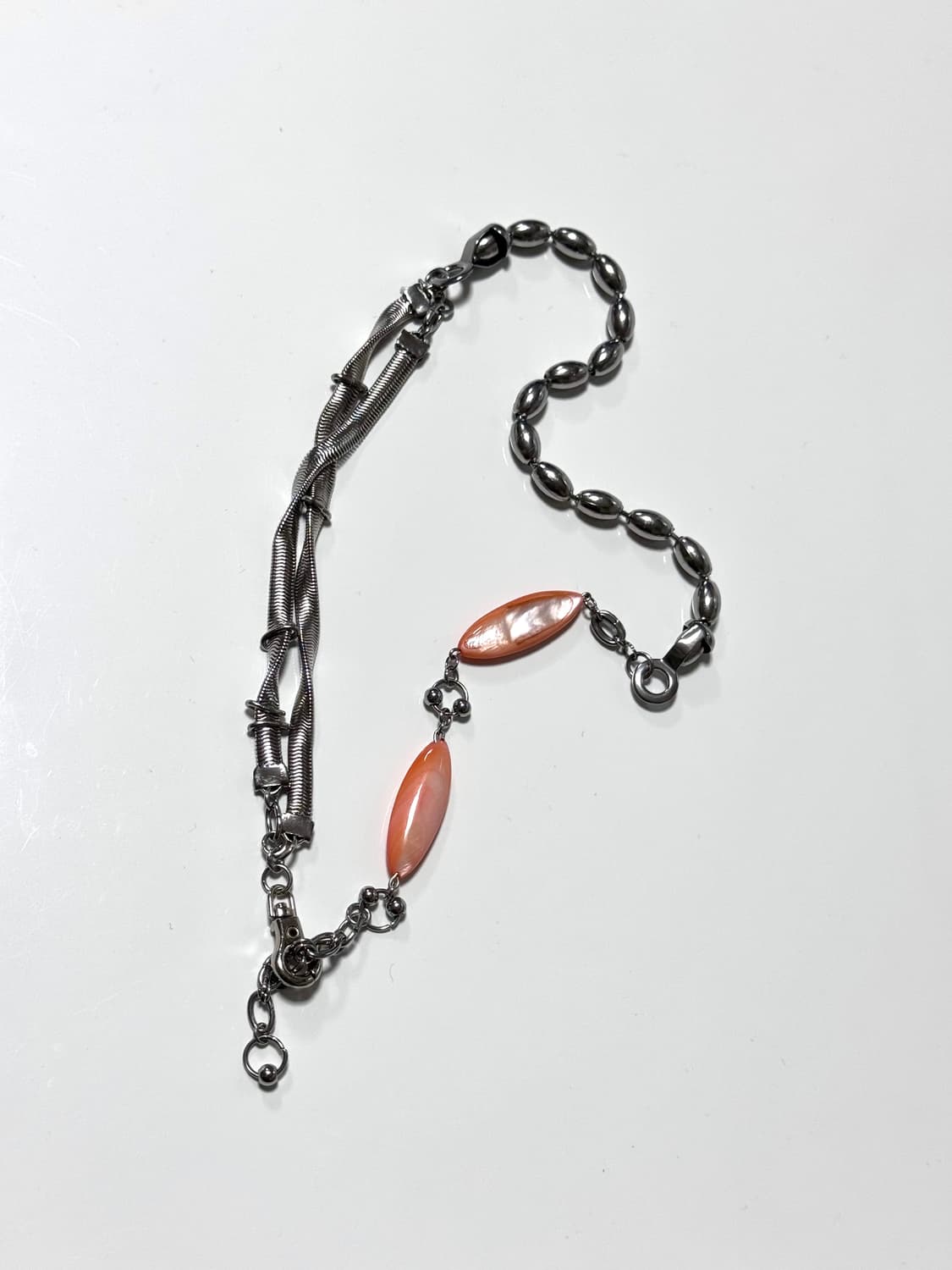 Orange Mix Chain Necklace 상품이미지4
