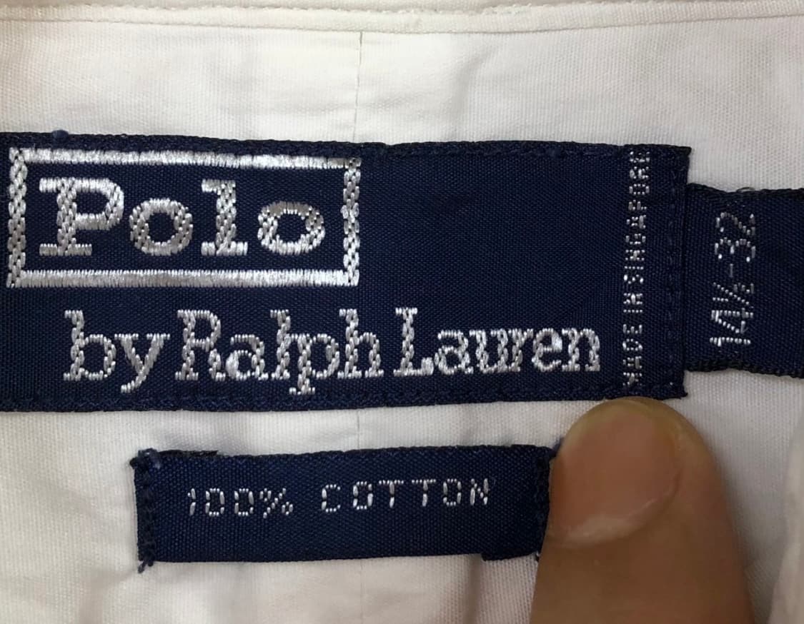 [100] 폴로 코튼 긴팔 셔츠 화이트 상품이미지3