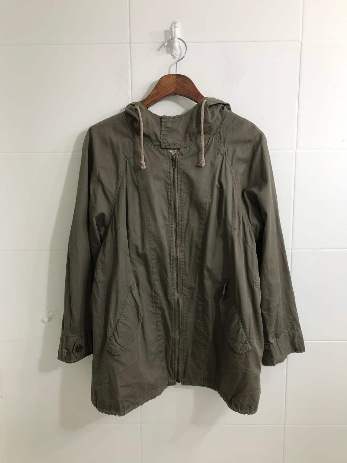 데닝리 카키 하구미 패딩 야상 코디세트 상품이미지5