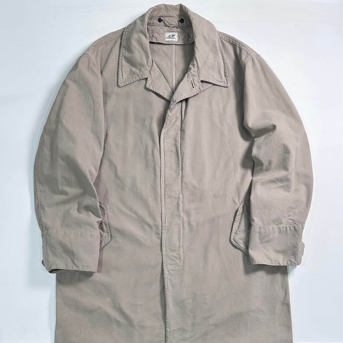 Cp컴퍼니 베이지 캔버스 싱글 코트 상품이미지1