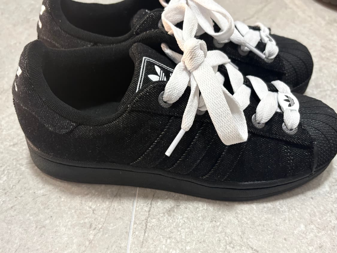 아디다스 슈퍼스타 블랙데님 신발 235 상품이미지4
