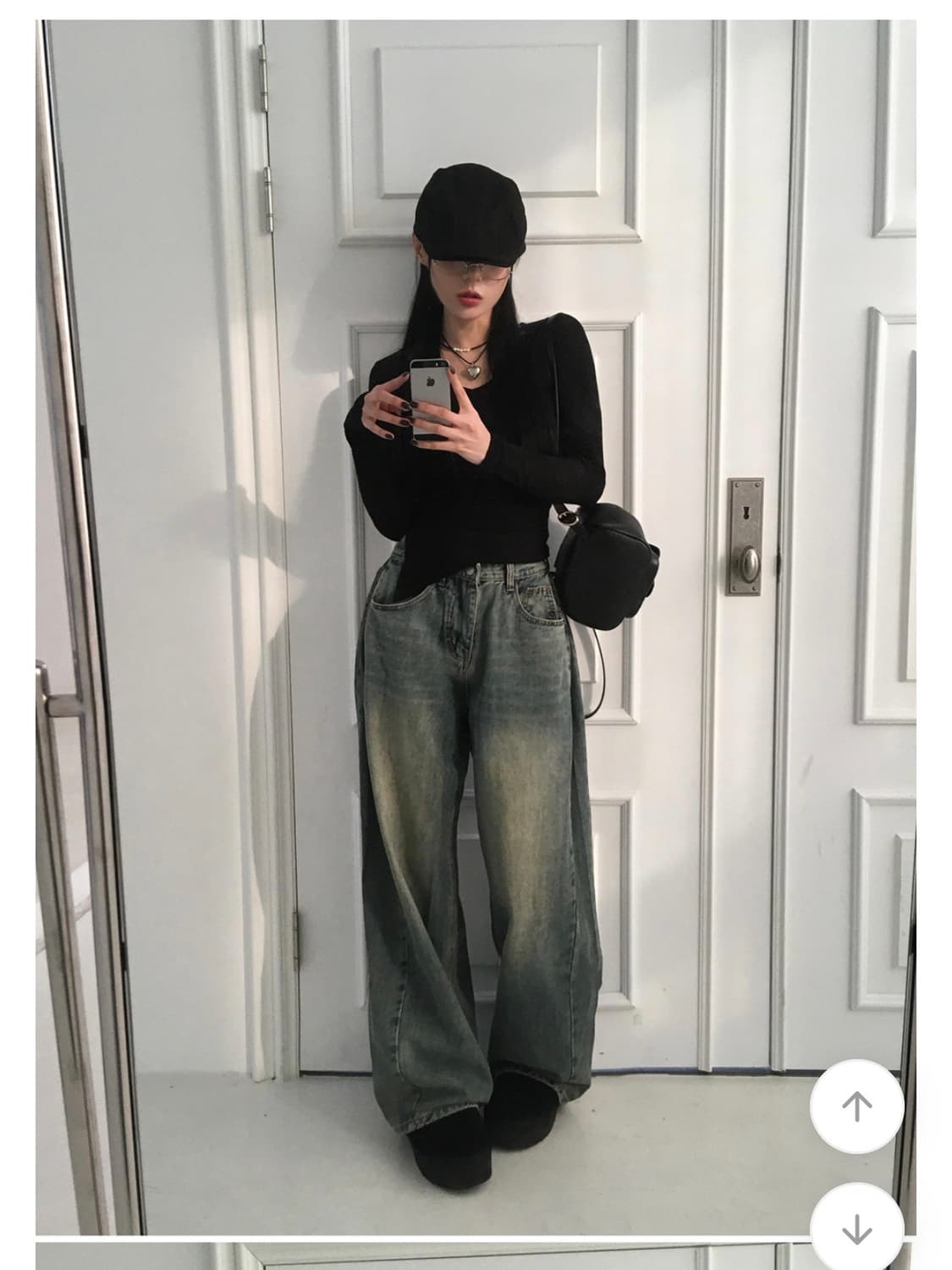 모디무드 에이블리 핀턱 와이드 팬츠바지 상품이미지1